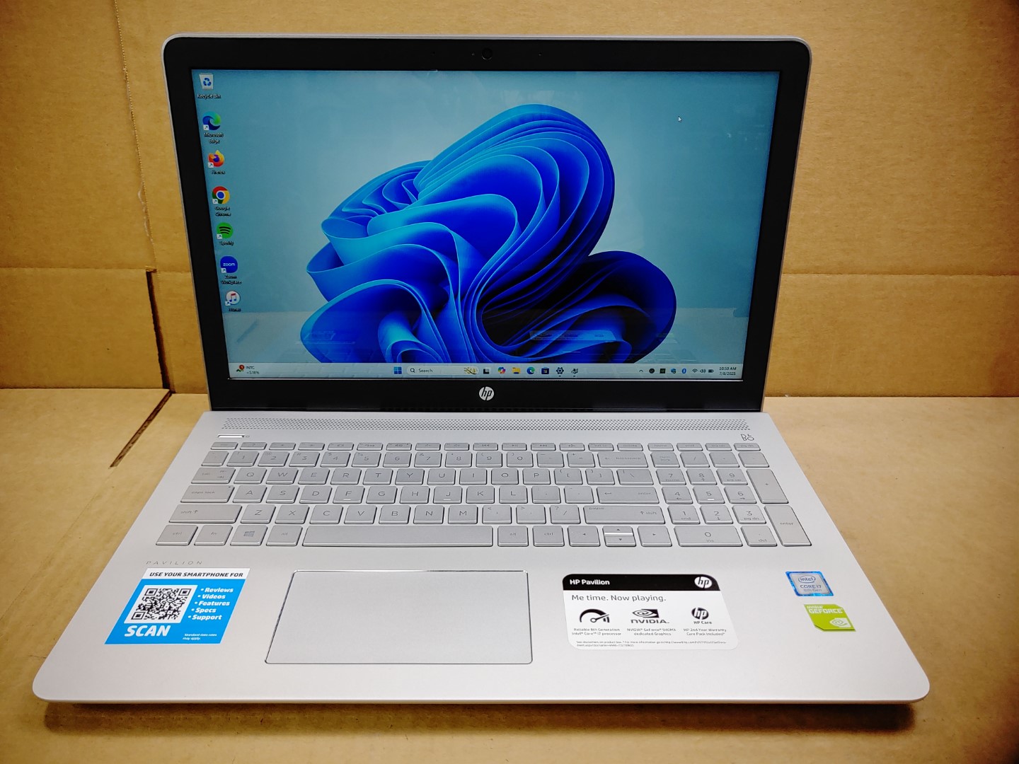 HP Pavilion 15-cc178cl 15.6" i7-8550U✔16GB✔500GB SSD+2TB HDD✔940MX✔Win11✔*NO A/C