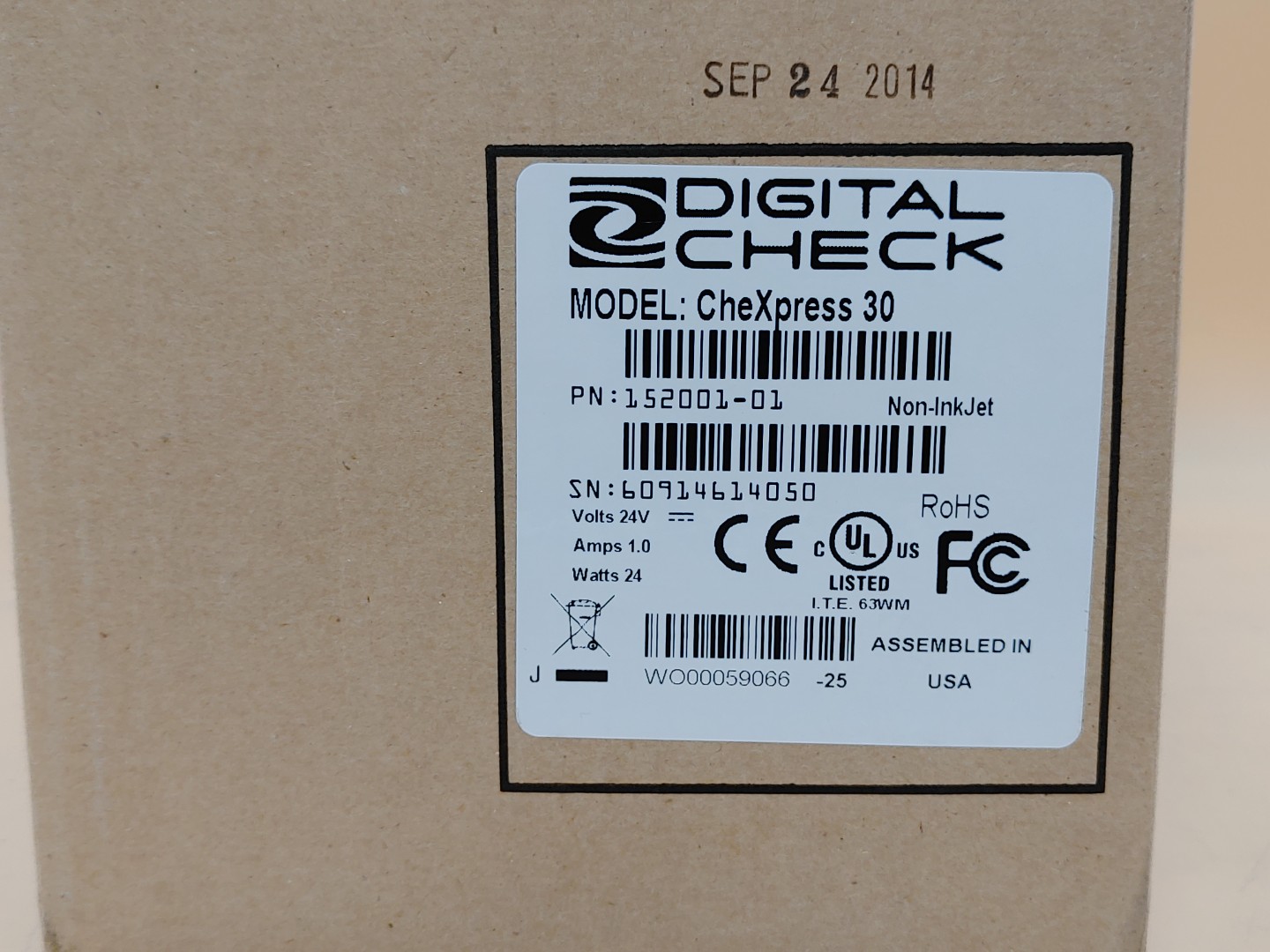 Digital Check CheXpress CX30 Check Scanner *NON-INKJET* (152001-01) - Image 8