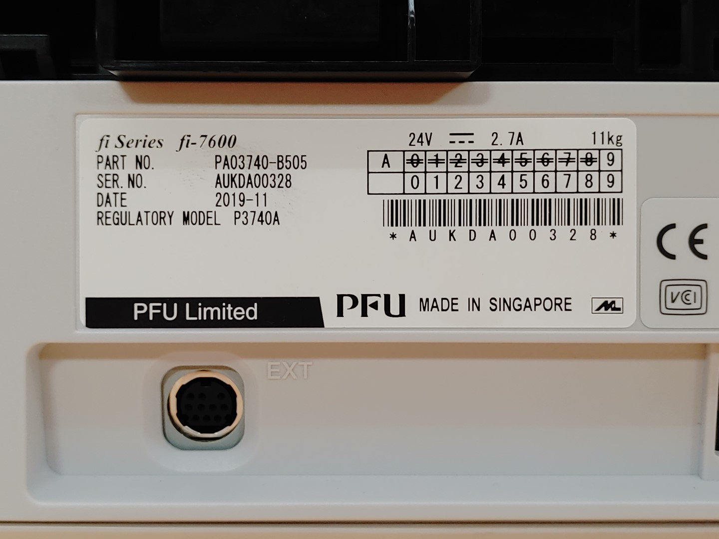 Fujitsu fi-7600 Duplex ADF Sheetfed Document Scanner (Scan Count:14151) *NO A/C* - Image 8