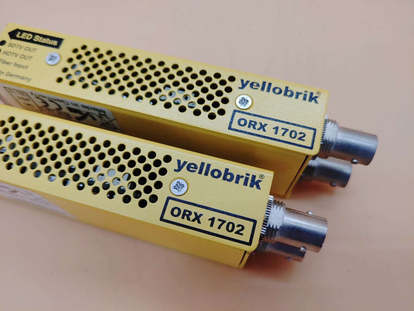 LOT of (2) LYNX TECHNIK ORX 1702 Analog Sync Video Fiber Optic Receiver *NO A/C* - Image 8