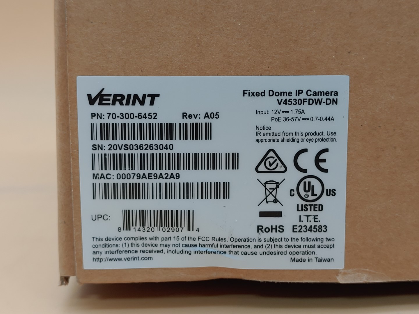 Verint V4530FDW-DN 3MP Exterior Vandal-Proof Dome Camera (70-300-6452) - Image 4