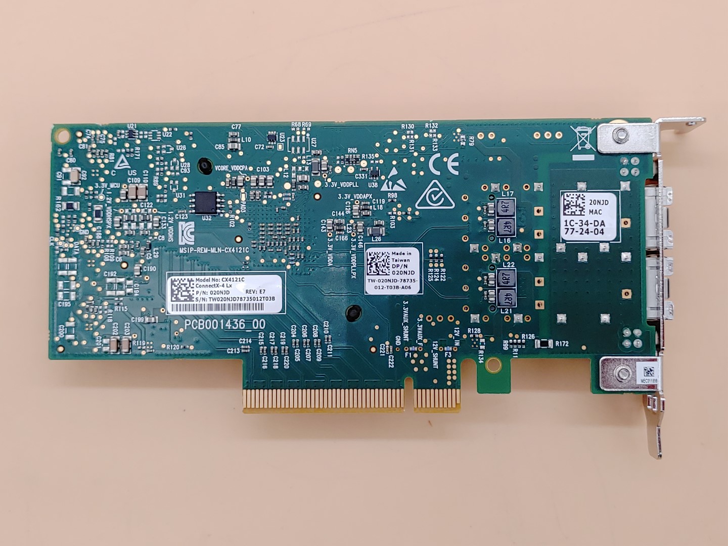 Dell Mellanox ConnectX-4 Lx CX4121C Dual 25GbE SFP28 (20NJD) Low-Profile - Image 7