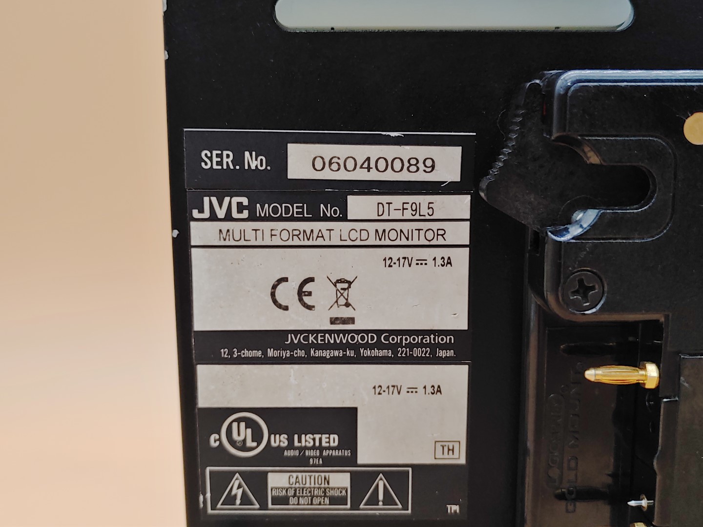 JVC DT-F9L5 Multi-format LCD Broadcast Studio Field Monitor 8.2" *NO BATT**READ* - Image 11