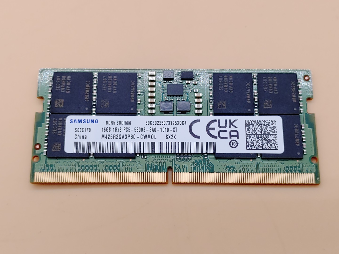 Samsung 16GB 1Rx8 PC5-5600B DDR5 M425R2GA3PB0-CWM0L SO-DIMM Laptop Memory