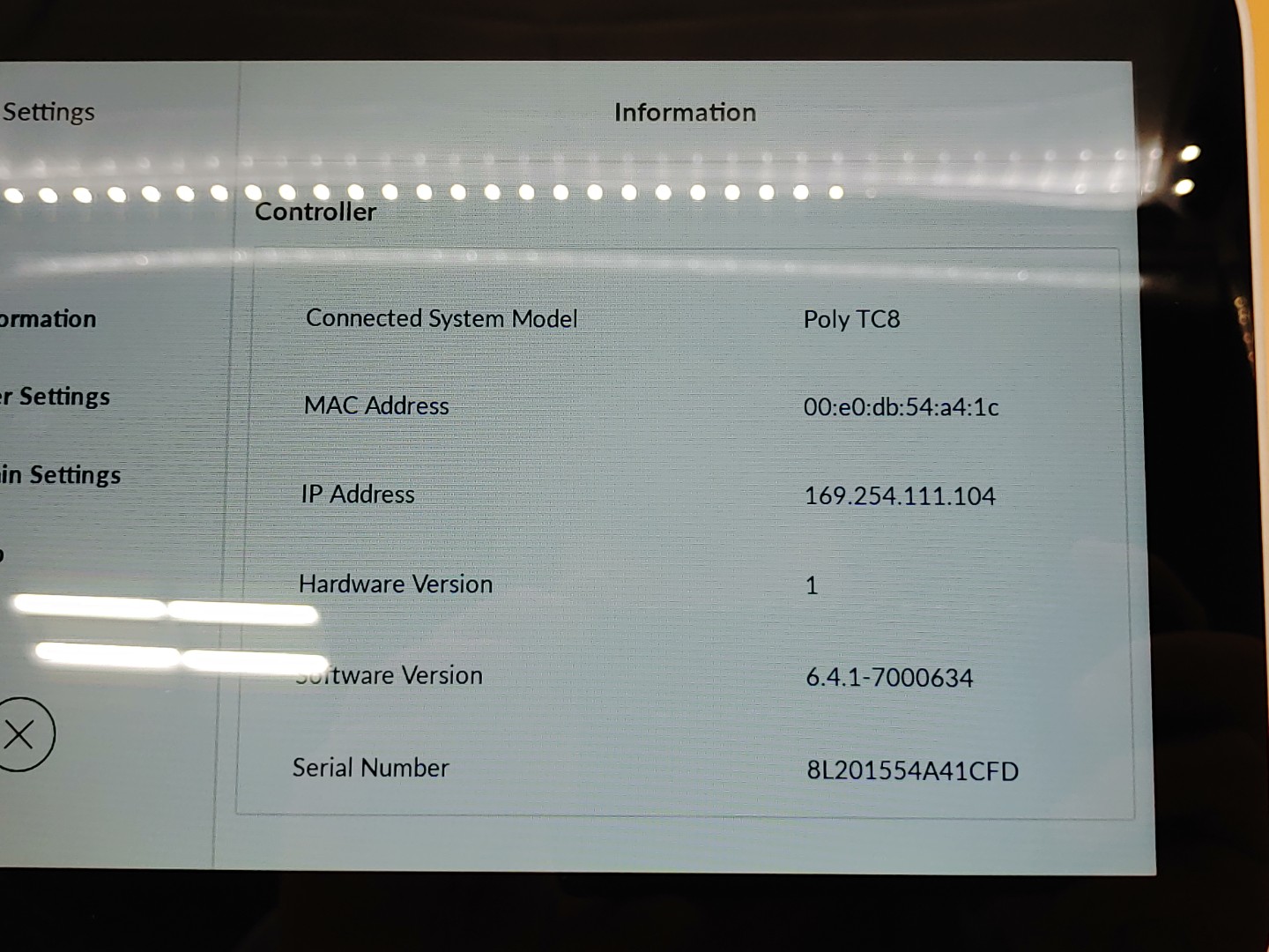 Poly TC8 Video Conferencing 8" High-Resolution Touch PoE Controller (P020) - Image 8