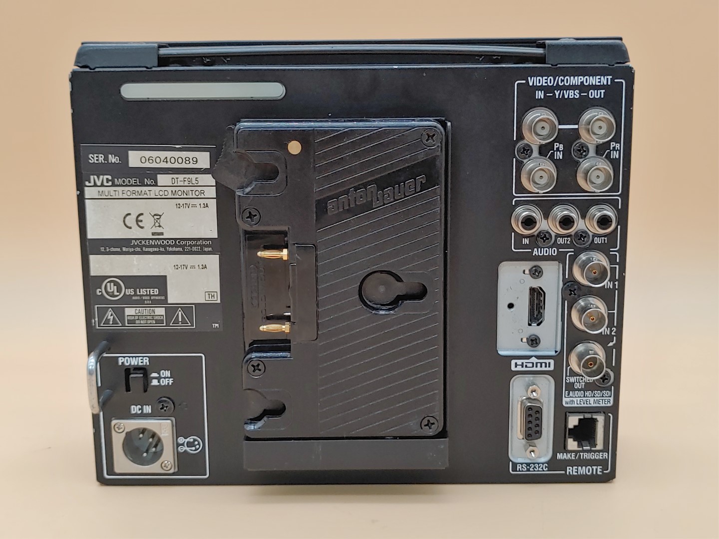 JVC DT-F9L5 Multi-format LCD Broadcast Studio Field Monitor 8.2" *NO BATT**READ* - Image 8