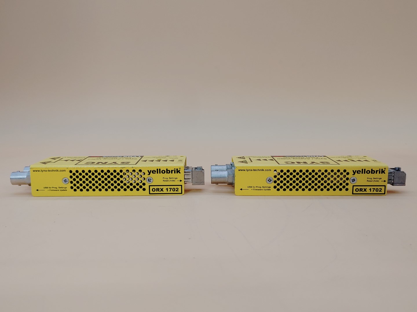 LOT of (2) LYNX TECHNIK ORX 1702 Analog Sync Video Fiber Optic Receiver *NO A/C* - Image 5