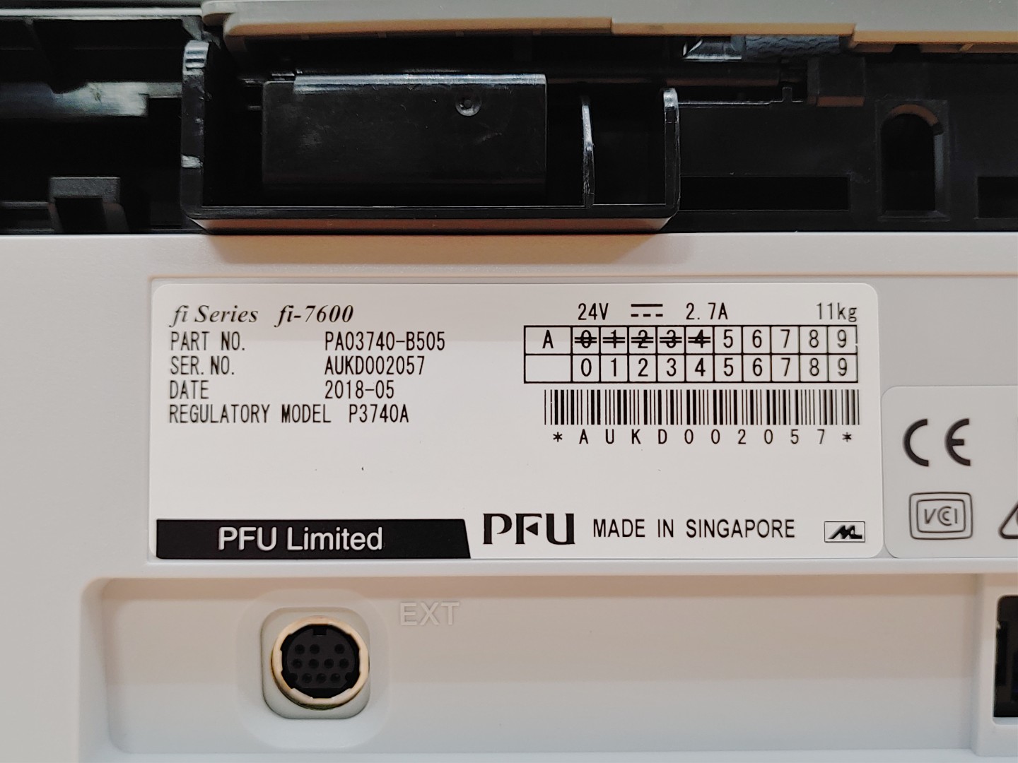 Fujitsu fi-7600 Duplex ADF Sheetfed Document Scanner (Scan Count:0) *NO A/C* - Image 9