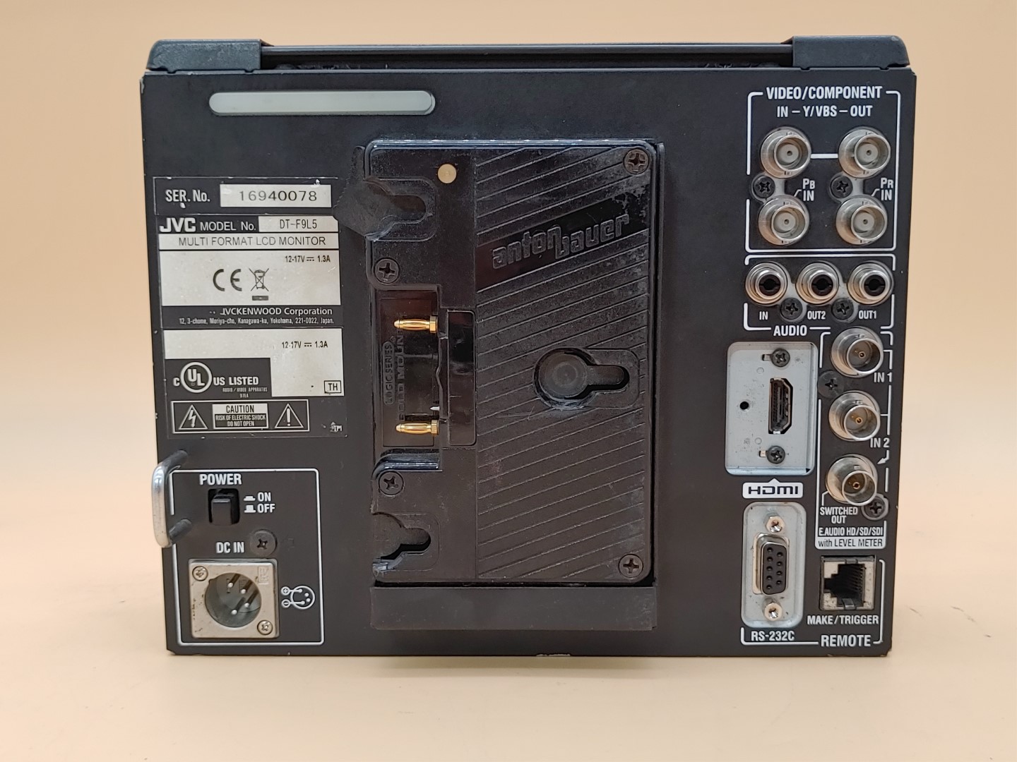 JVC DT-F9L5 Multi-format 8.2" LCD Broadcast Studio Field Monitor *NO BATT**READ* - Image 8