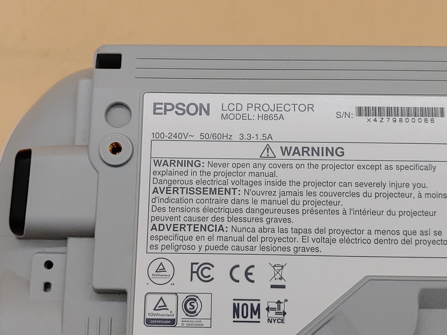 Epson PowerLite 970 3LCD Projector 4000 Lumen ANSI HD 1080p H865A (2215 Hours) - Image 10