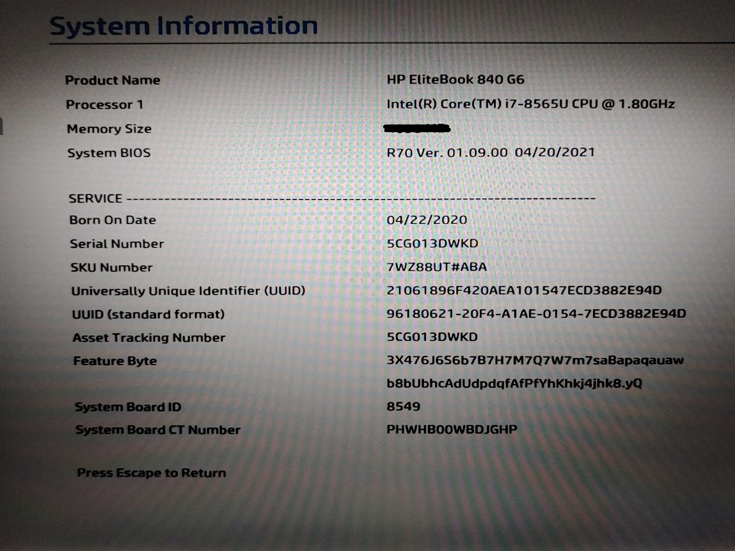 HP EliteBook 840 G6 14-inch Intel i7-8565U *NO RAM/ NO SSD/ NO AC* - Image 9