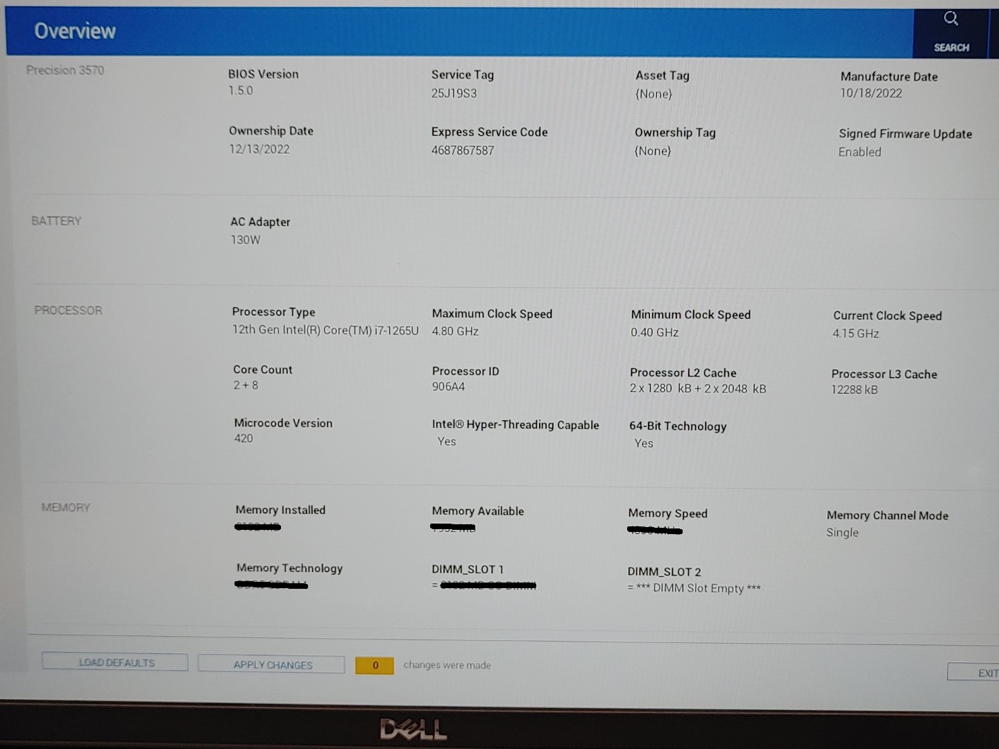 Dell Precision 3570 15.6" Intel i7-1265U NVIDIA T550 *NO SSD/RAM/BATT/AC* *READ* - Image 11