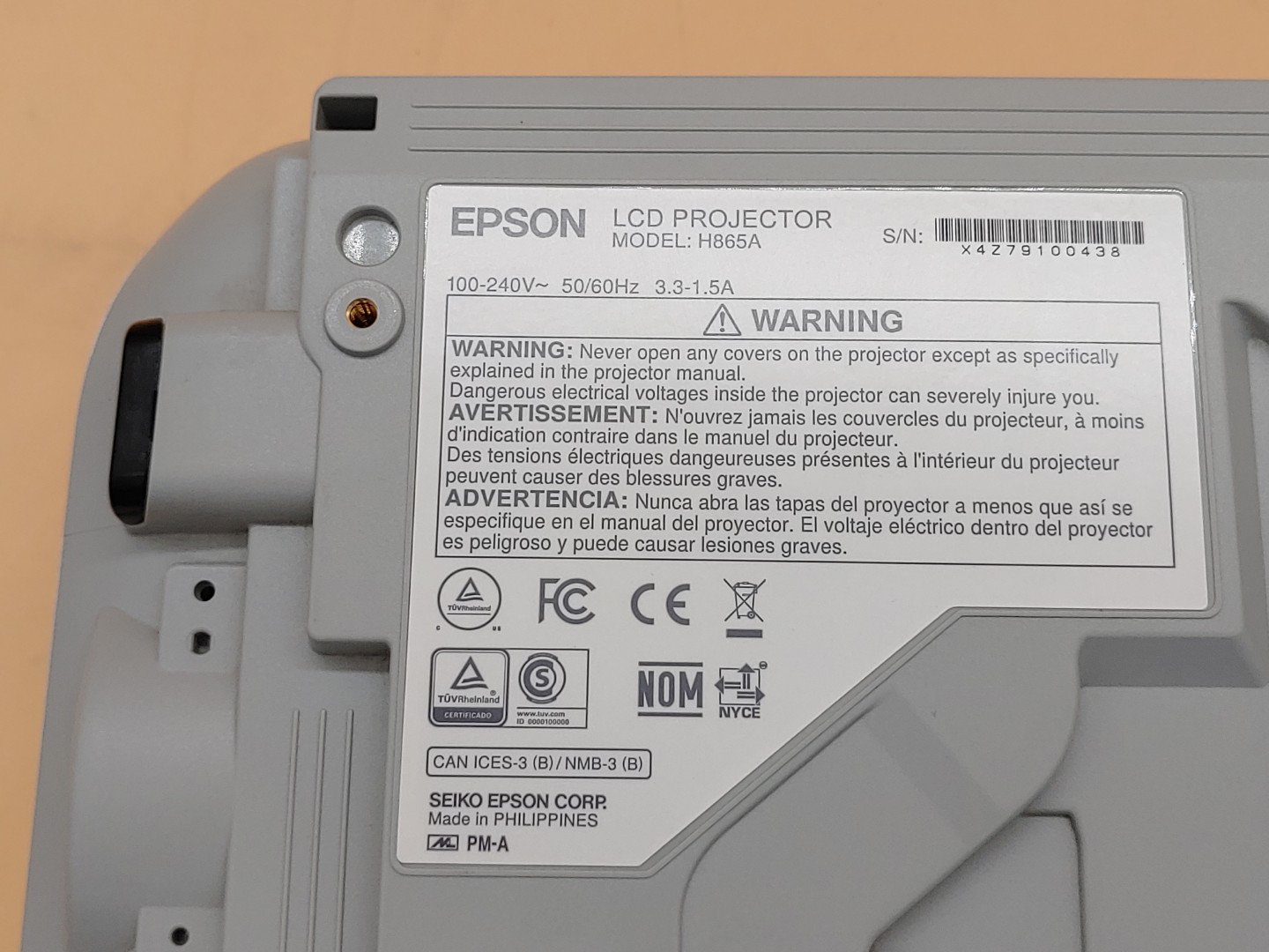 Epson PowerLite 970 3LCD Projector 4000 Lumen ANSI HD 1080p H865A (5363 Hours) - Image 9