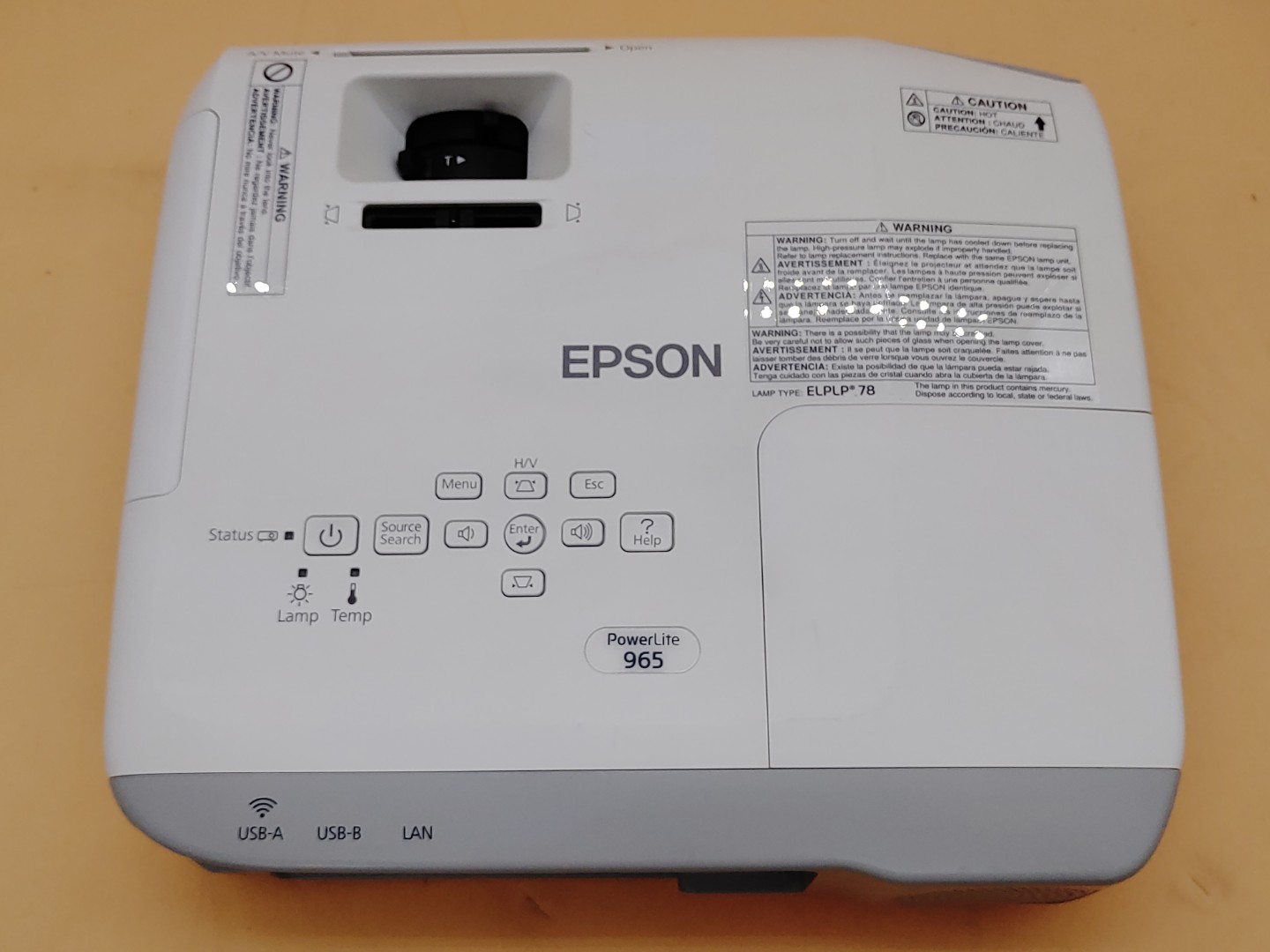 Epson PowerLite 965 H583A XGA 3LCD HDMI 3,500 ANSI Lumen Projector (2693 HOURS) - Image 8