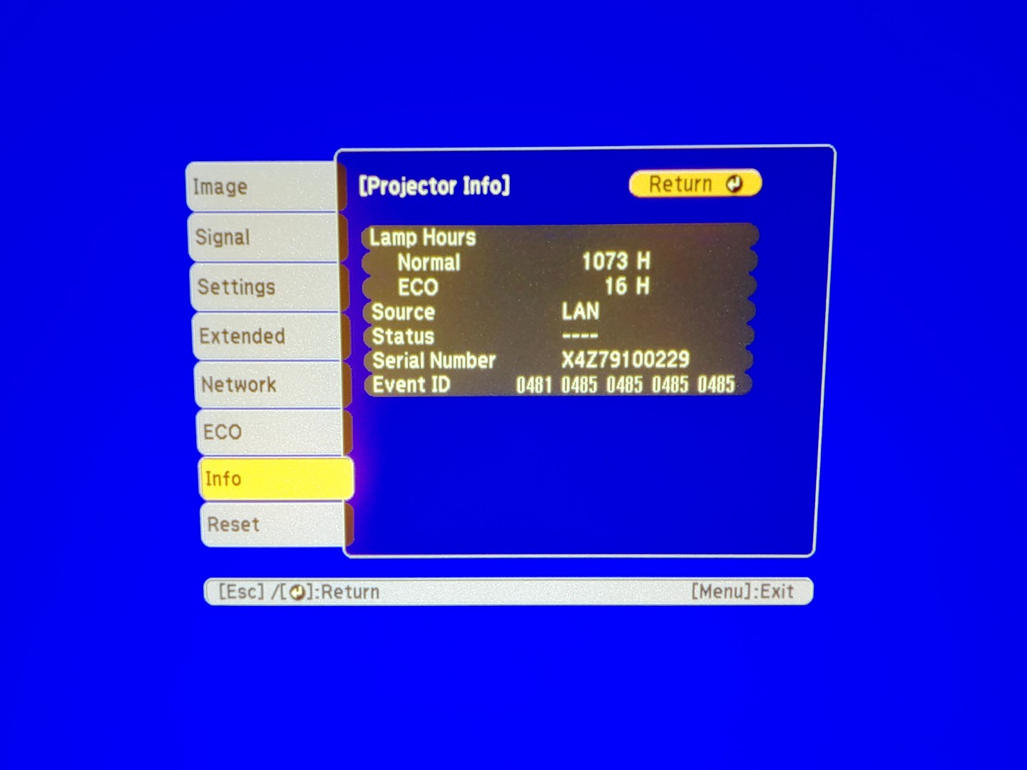 Epson PowerLite 970 3LCD Projector 4000 Lumen ANSI HD H865A (1073 Hours) *READ* - Image 12