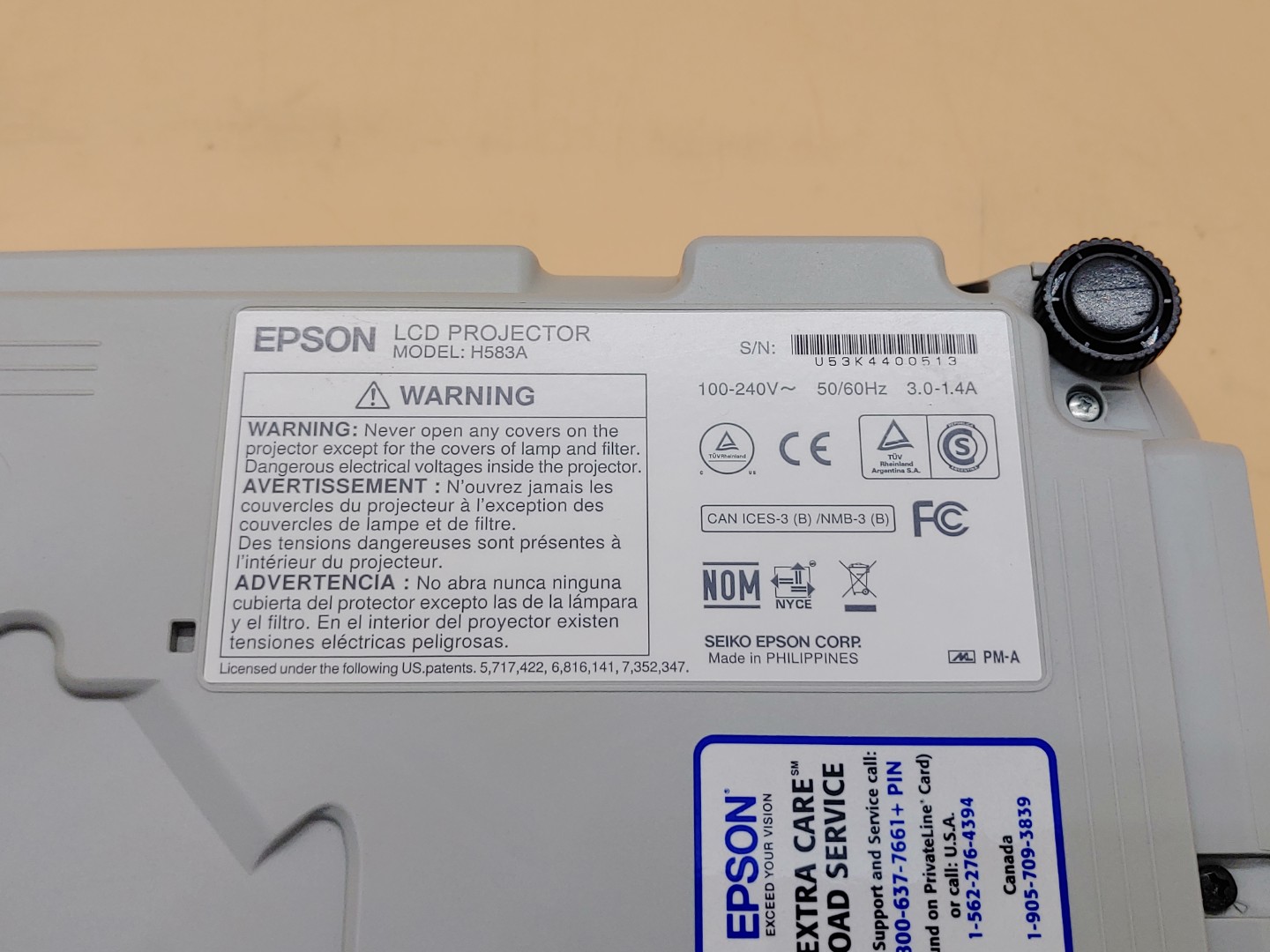 Epson PowerLite 965 H583A XGA 3LCD HDMI 3,500 ANSI Lumen Projector (461 HOURS) - Image 10