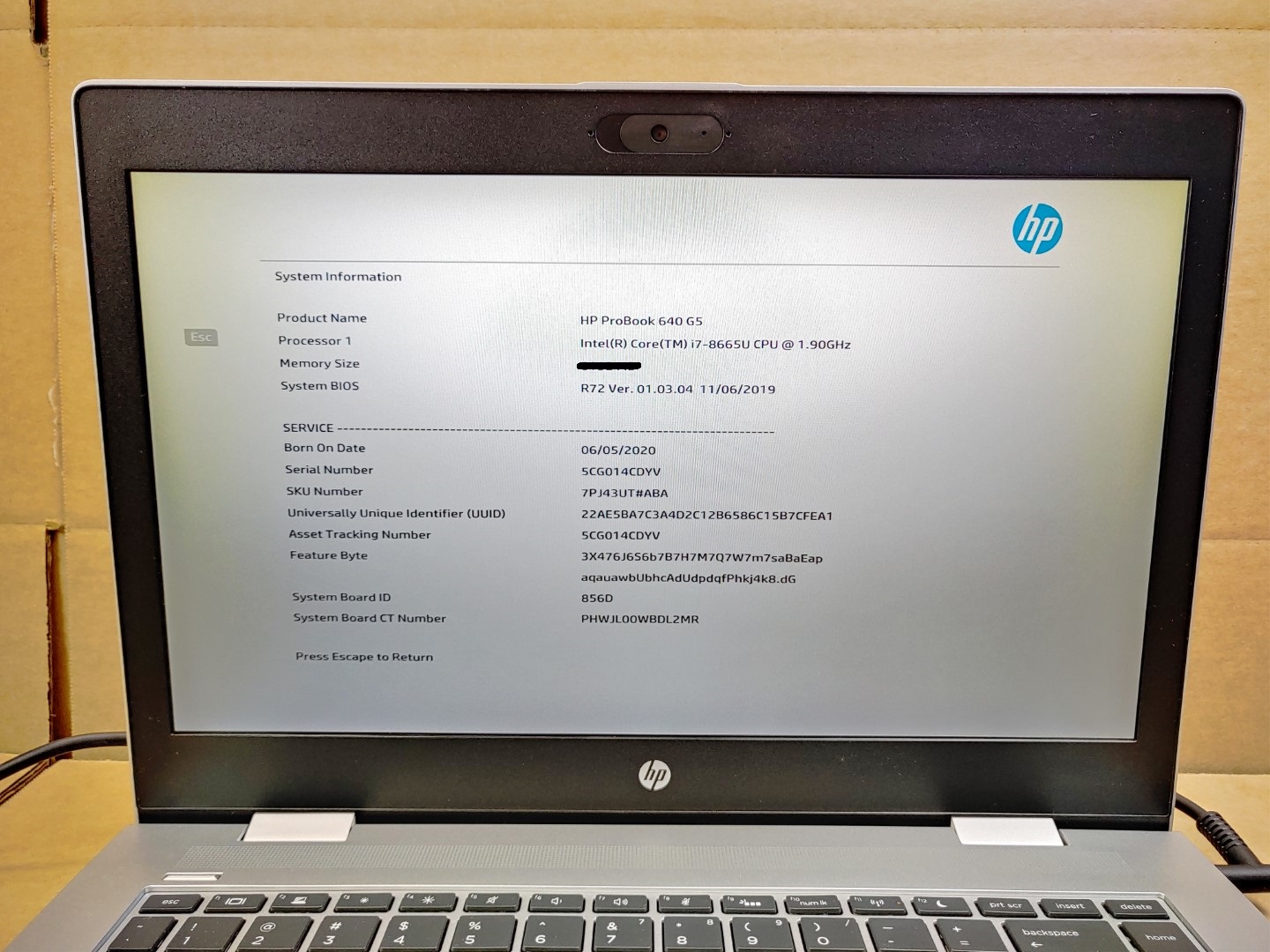 HP ProBook 640 G5 14" Intel i7-8665U✔ *NO RAM/NO SSD/NO BATT/NO AC* **READ** - Image 9
