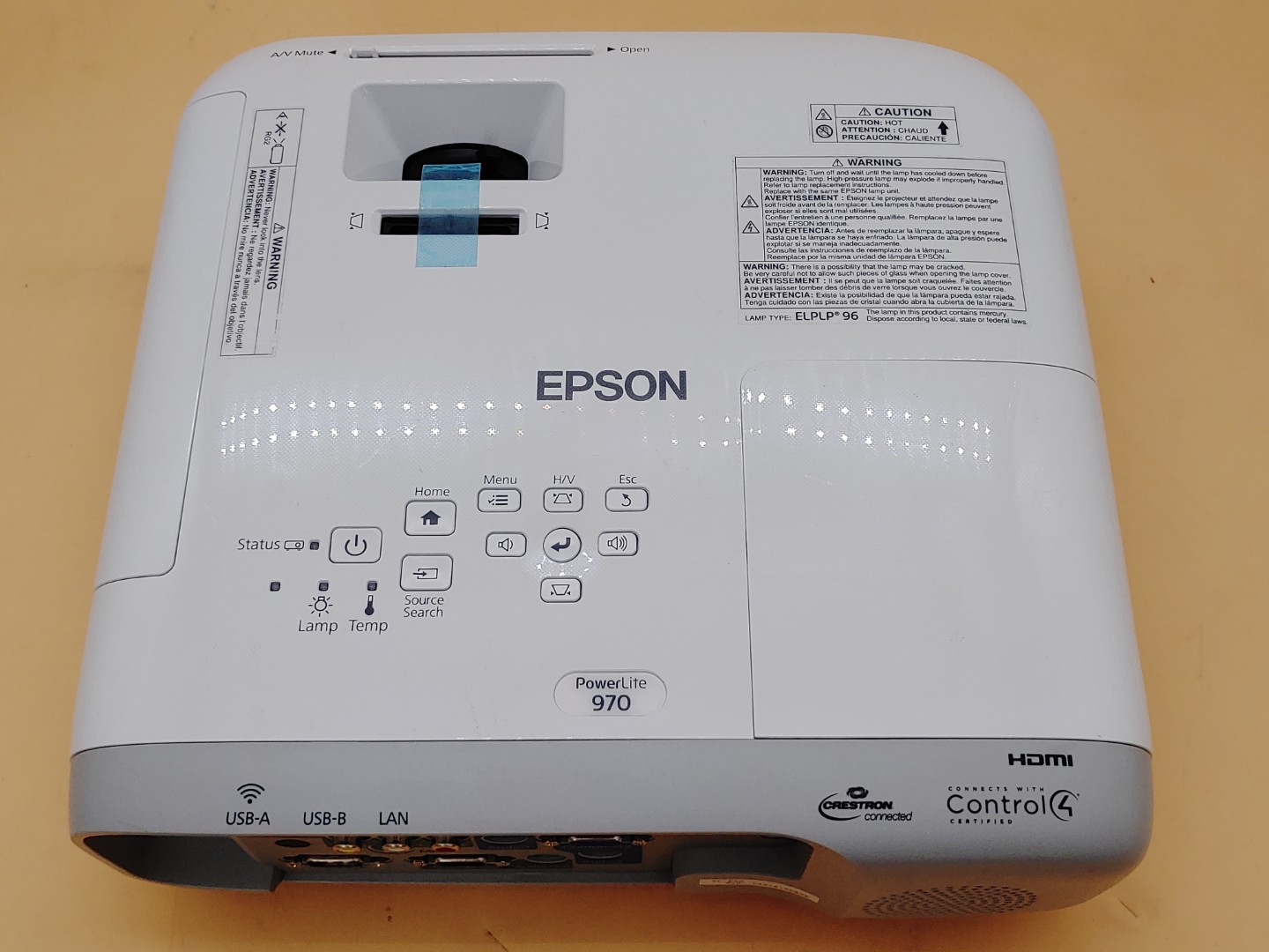 Epson PowerLite 970 3LCD Projector 4000 Lumen ANSI HD 1080p H865A (1506 Hours) - Image 7