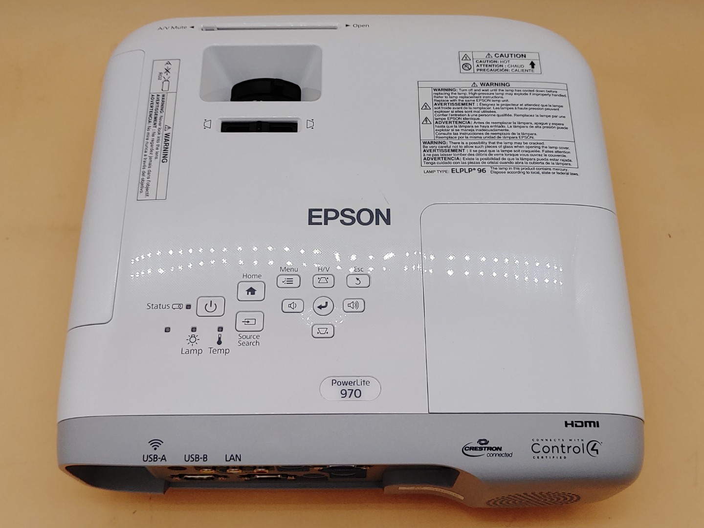 Epson PowerLite 970 3LCD Projector 4000 Lumen ANSI HD 1080p H865A (125 Hours) - Image 8