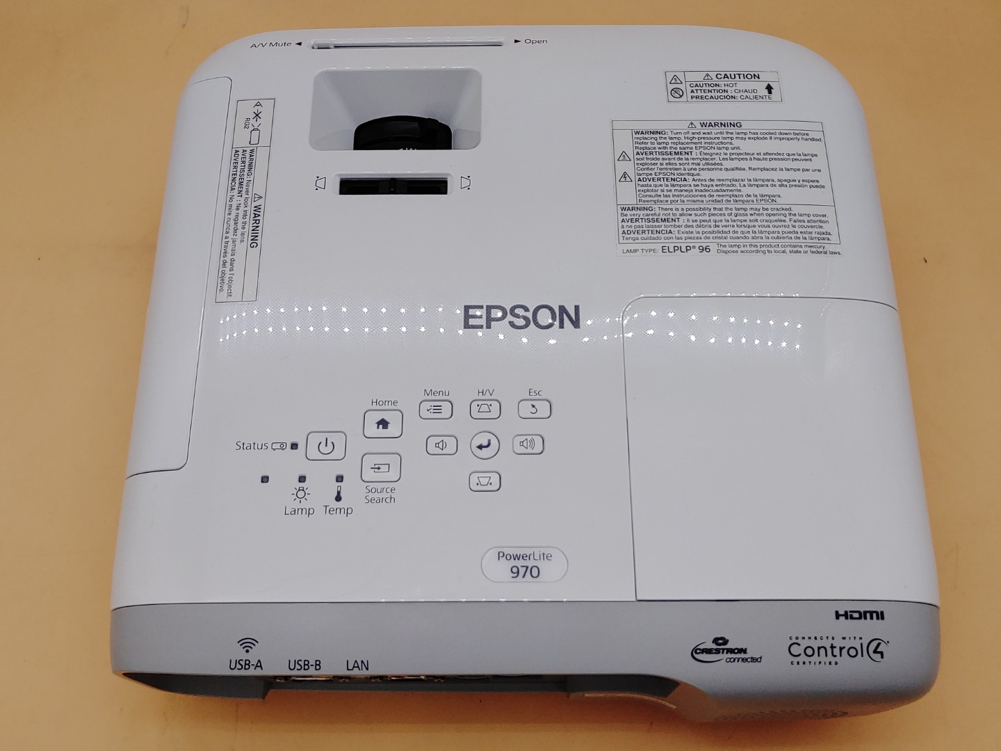 Epson PowerLite 970 3LCD Projector 4000 Lumen ANSI HD H865A (1073 Hours) *READ* - Image 8
