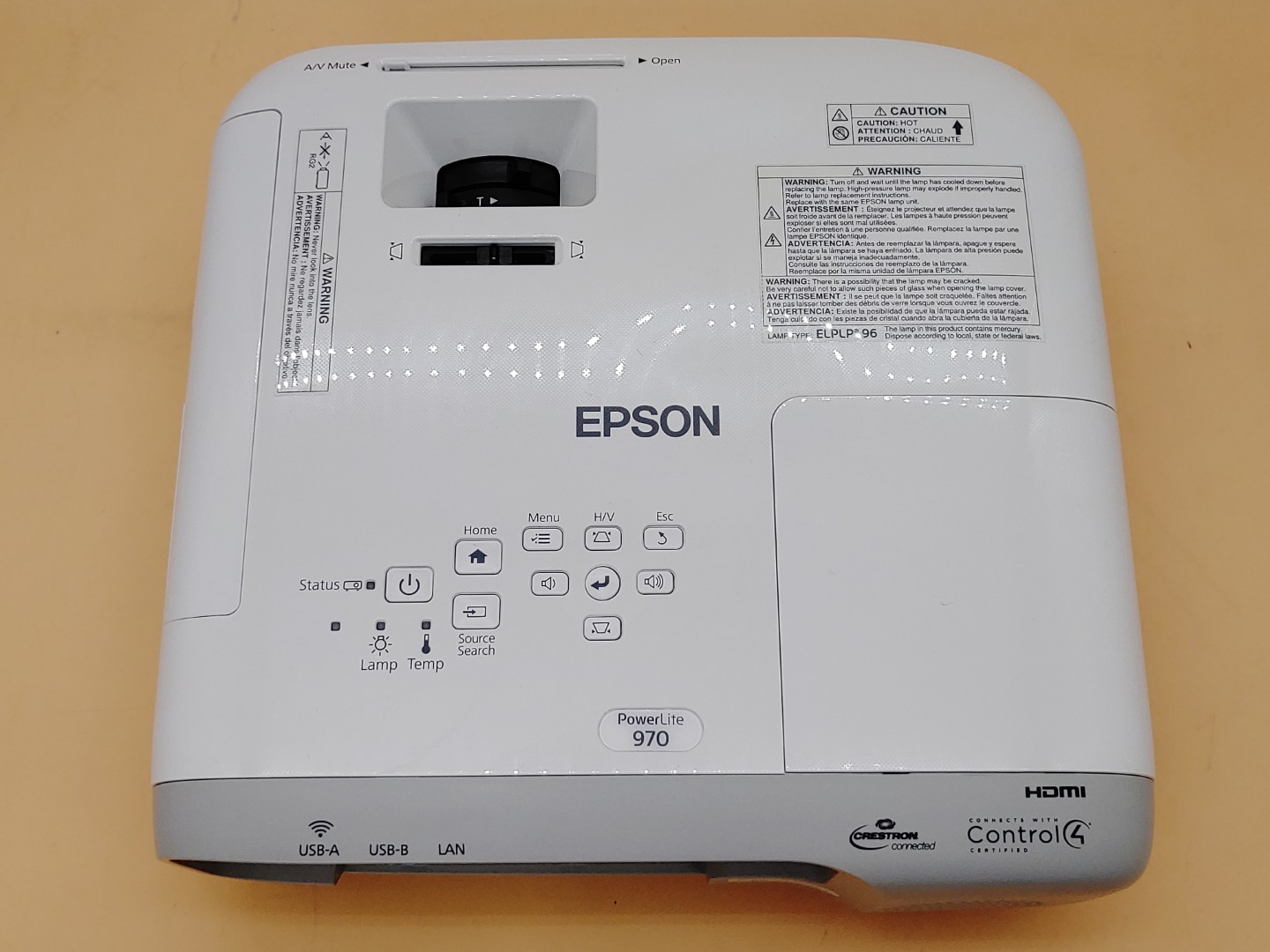 Epson PowerLite 970 3LCD Projector 4000 Lumen ANSI HD 1080p H865A (2059 Hours) - Image 8