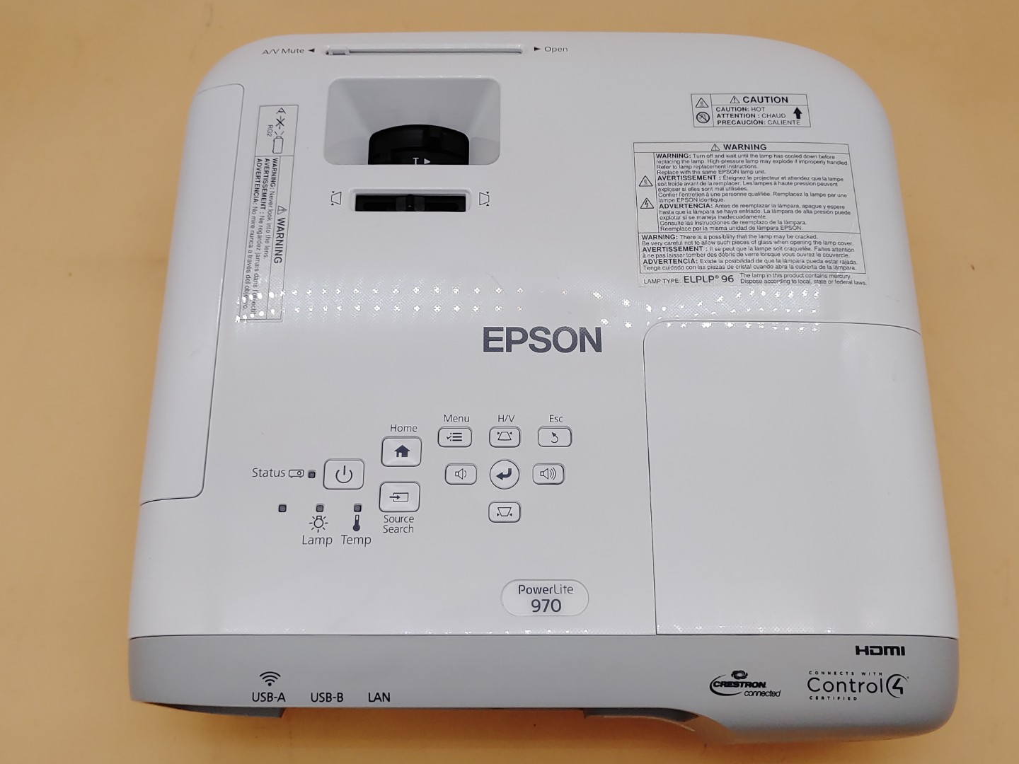 Epson PowerLite 970 3LCD Projector 4000 Lumen ANSI HD 1080p H865A (2215 Hours) - Image 7