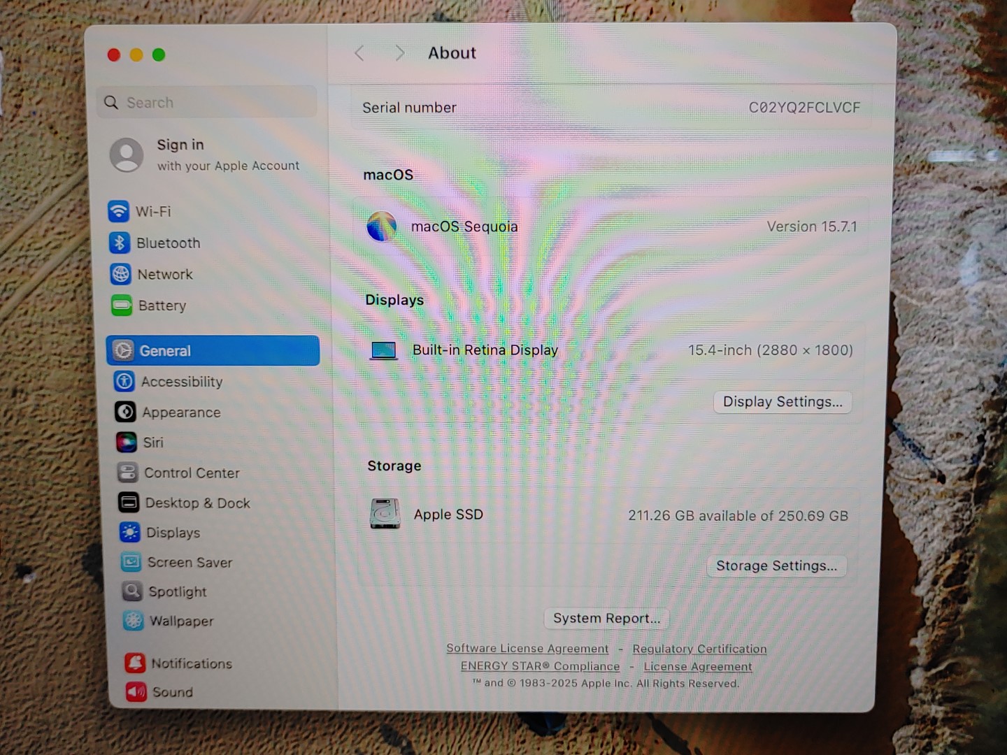 Apple MacBook Pro 15" 2019 Touchbar i7 2.60GHz✔16GB✔256GB✔Sequoia✔*NO A/C**READ* - Image 11