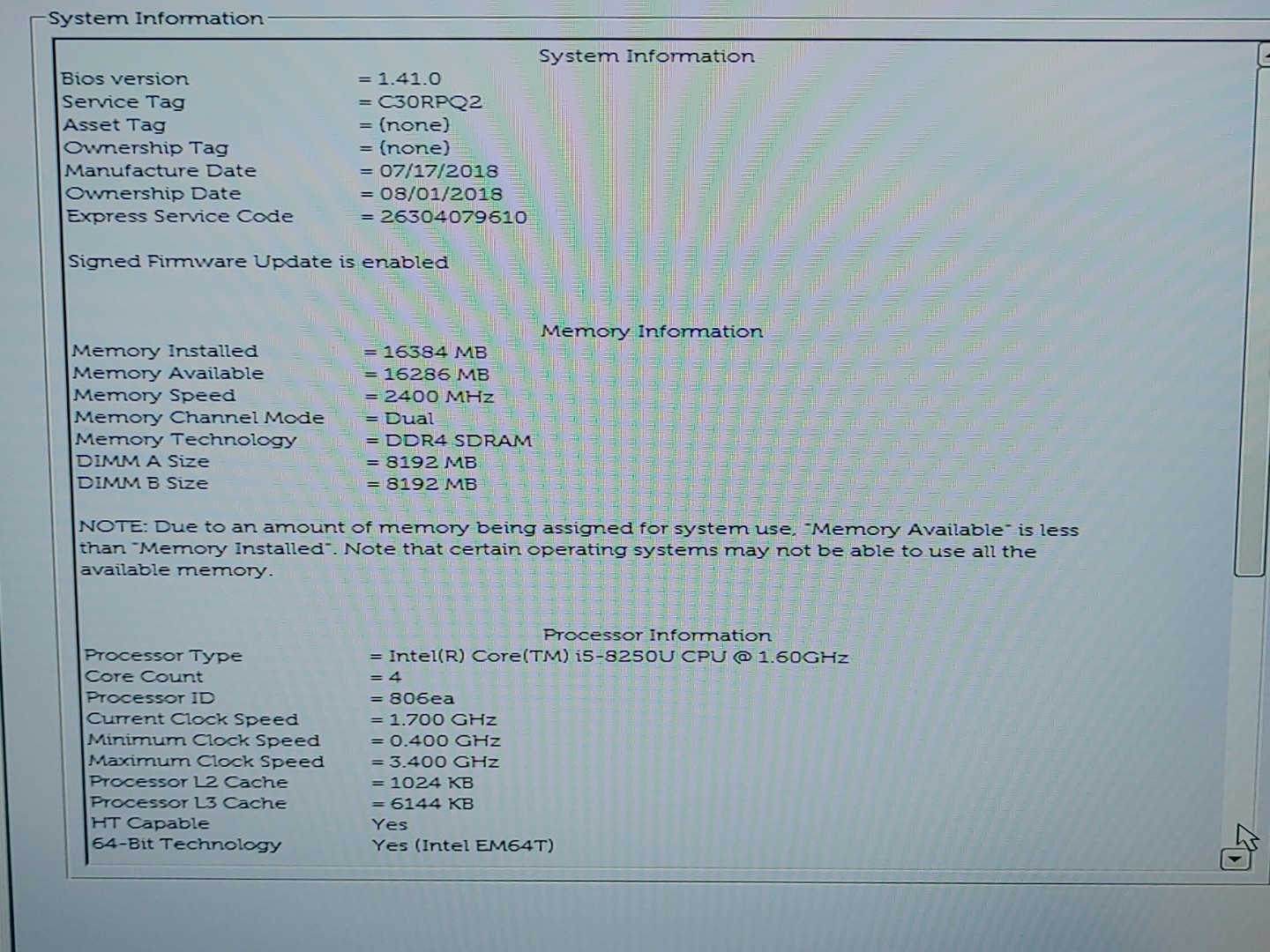 Dell Latitude 5590 15.6" i5-8250U 16GB 256GB SSD *NO BATT/NO OS/NO AC* *READ* - Image 10