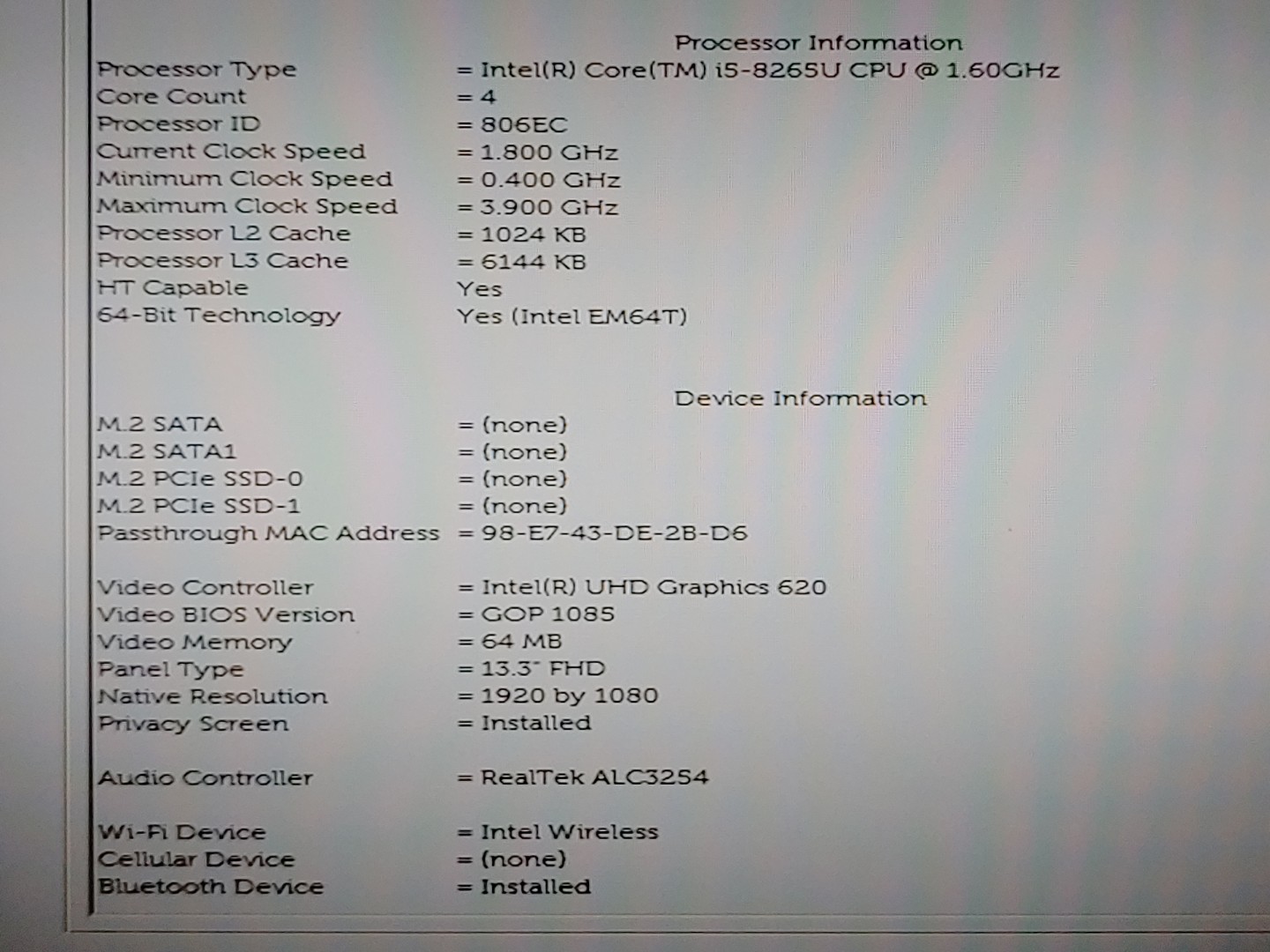 Dell Latitude 7300 13.3" Intel i5-8265U **NO RAM/NO SSD/NO OS/NO AC* ***READ*** - Image 10