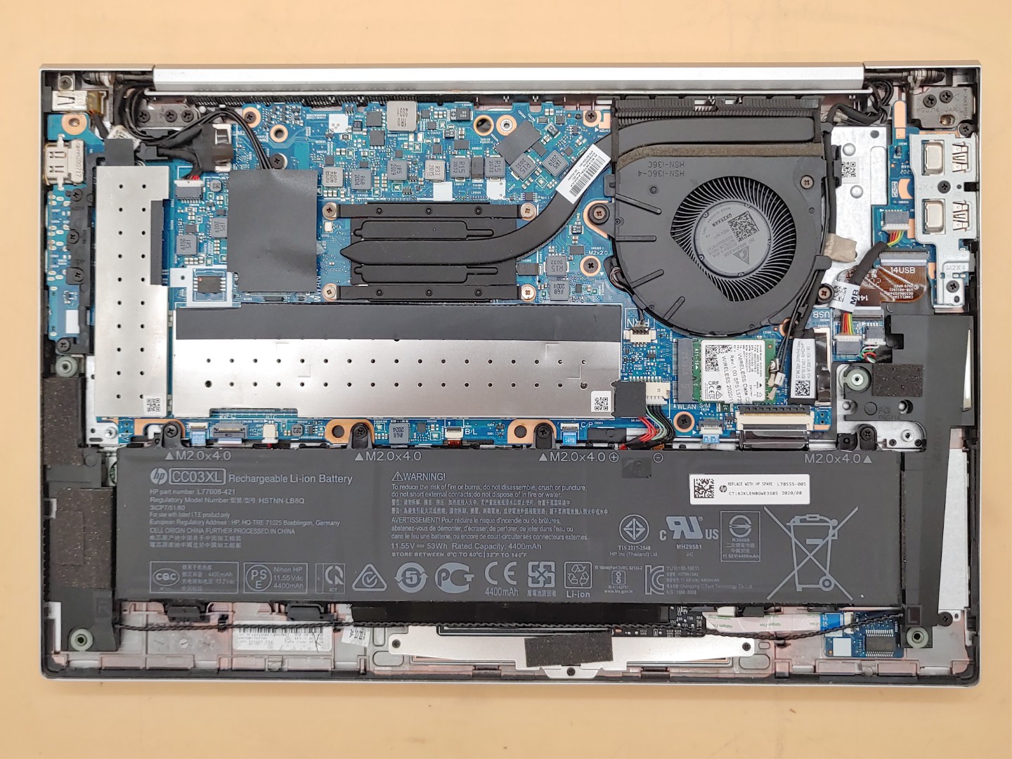 HP EliteBook 840 G7 14" i5-10210U 16GB *NO SSD/NO OS/NO AC* *LIQUID SPILL* *READ - Image 7