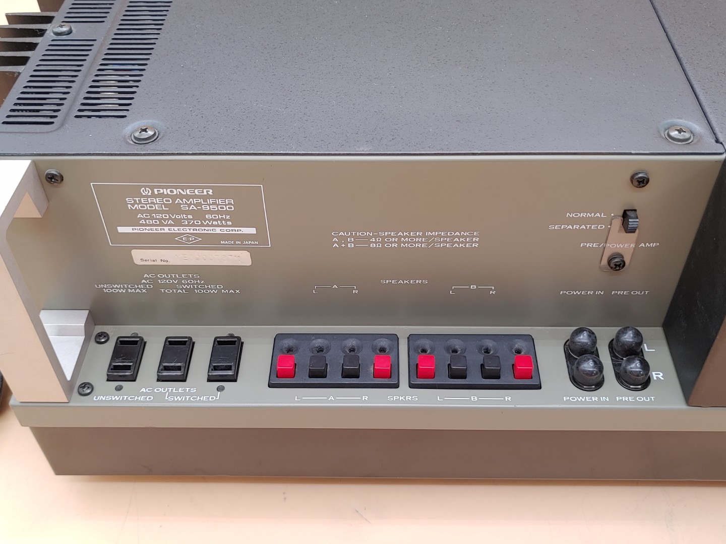 Pioneer SA-9500 Stereo Integrated Amplifier **NO POWER (DOA)** - Image 6