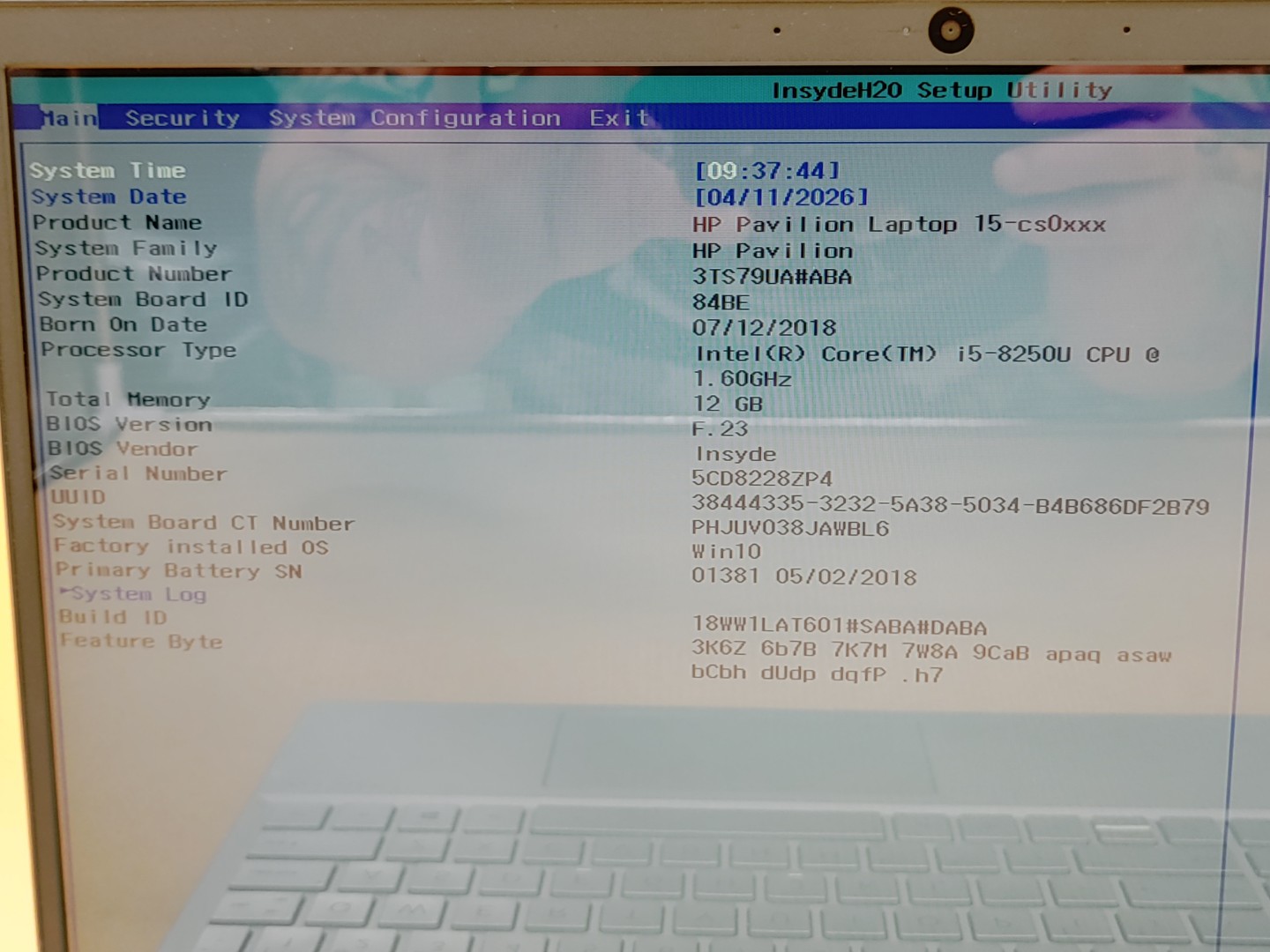 HP Pavilion 15-cs0053cl 15.6" i5-8250U 12GB 128GB SSD + 1TB HDD **NO OS/NO AC** - Image 8