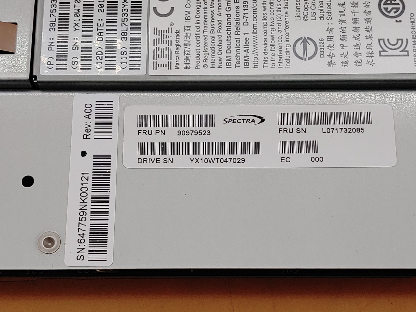 IBM LTO Ultrium 7-H FC Tape Drive Module (38L7533 / 38L7175) - Image 8