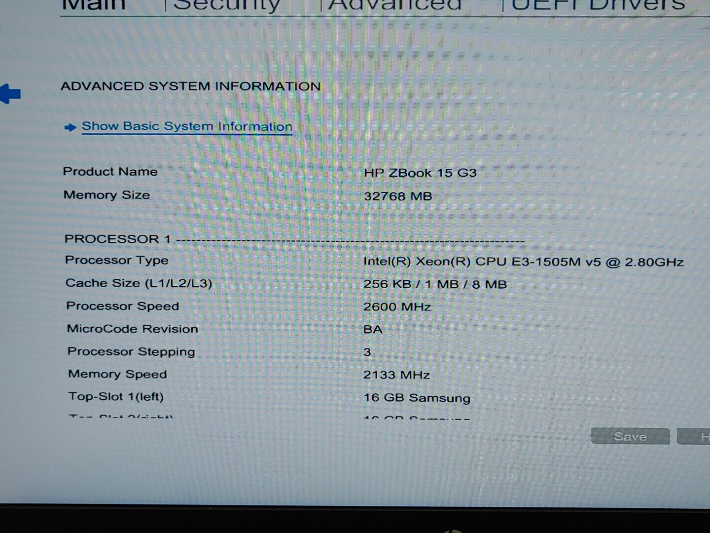 HP ZBook 15 G3 Intel Xeon E3-1505M v5 32GB RAM 512GB SSD M2000M **NO OS/ NO AC** - Image 8