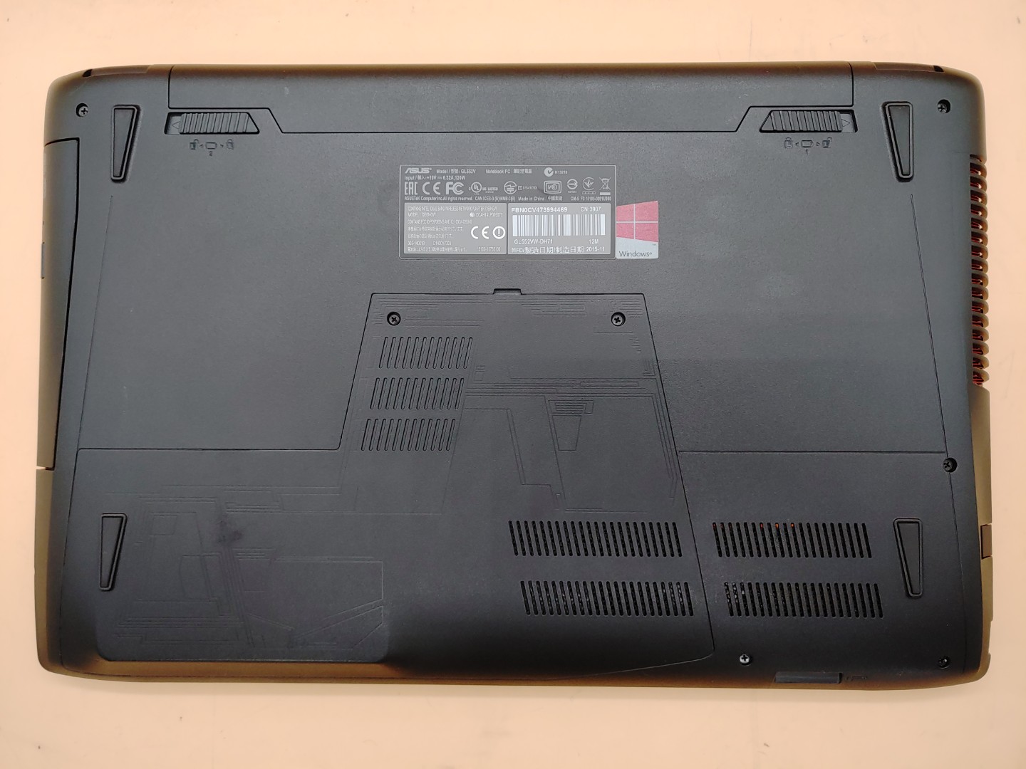 Asus ROG GL552VW 15.6" i7-6700HQ 32GB 128GB SSD+1TB HDD GTX 960M *NO A/C* *READ* - Image 6