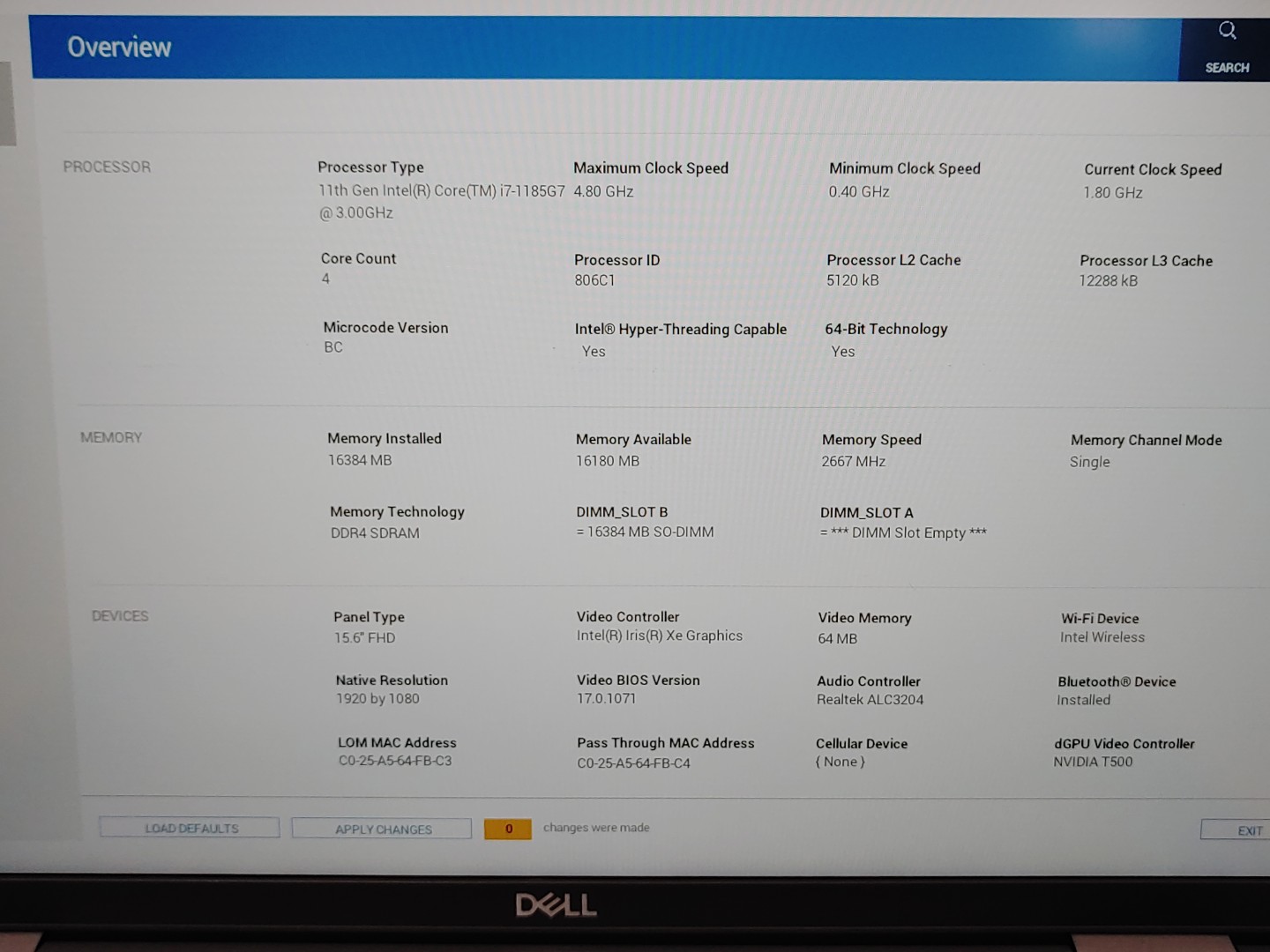 Dell Precision 3560 15.6" Intel i7-1185G7 16GB NVIDIA T500 *NO SSD/NO OS/NO AC** - Image 10