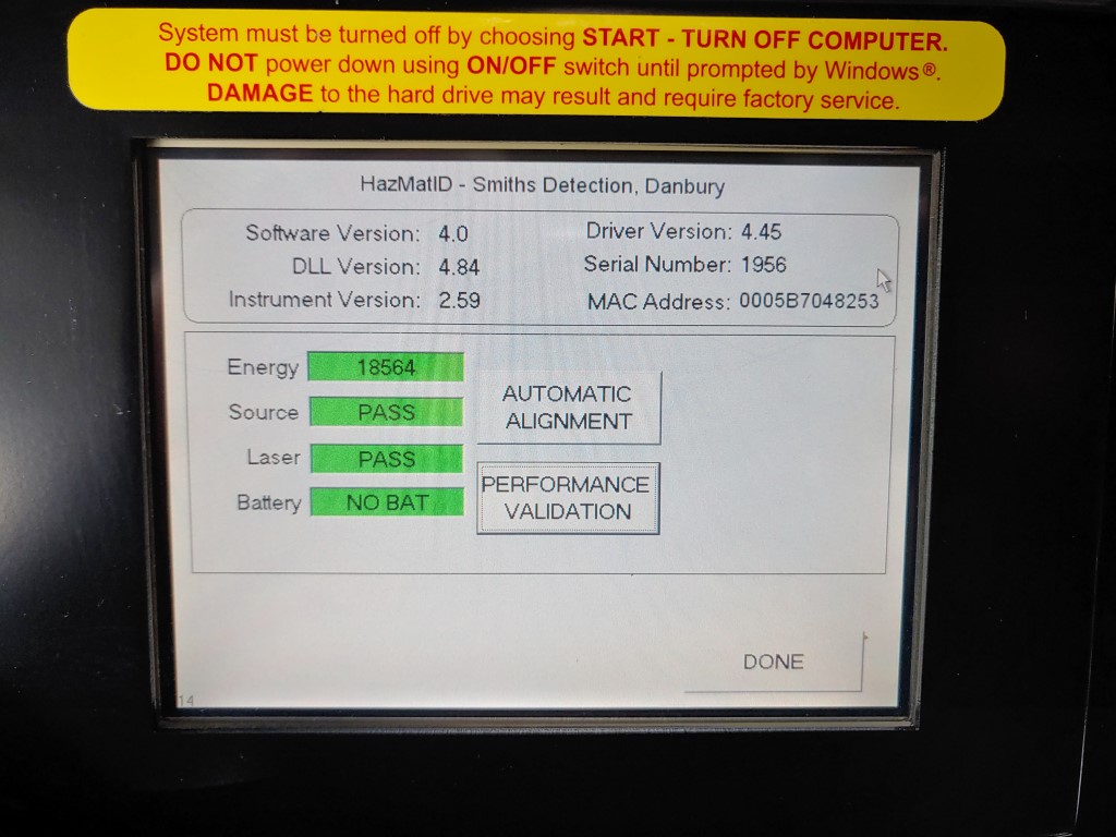 Smiths Detection 023-1005 HazMatID Command System ✔✔✔✔ *NO POWER ADAPTER* - Image 3