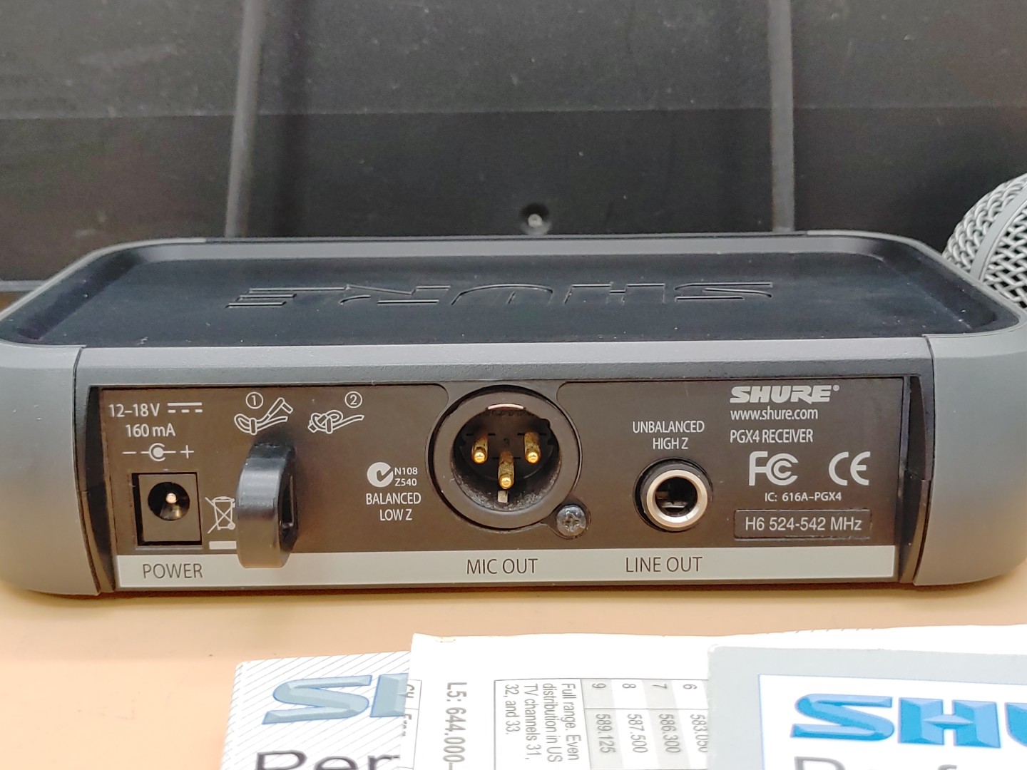 SHURE PGX4 H6 Microphone Receiver 524-542MHz + Shure PGX2 Microphone ***READ*** - Image 5