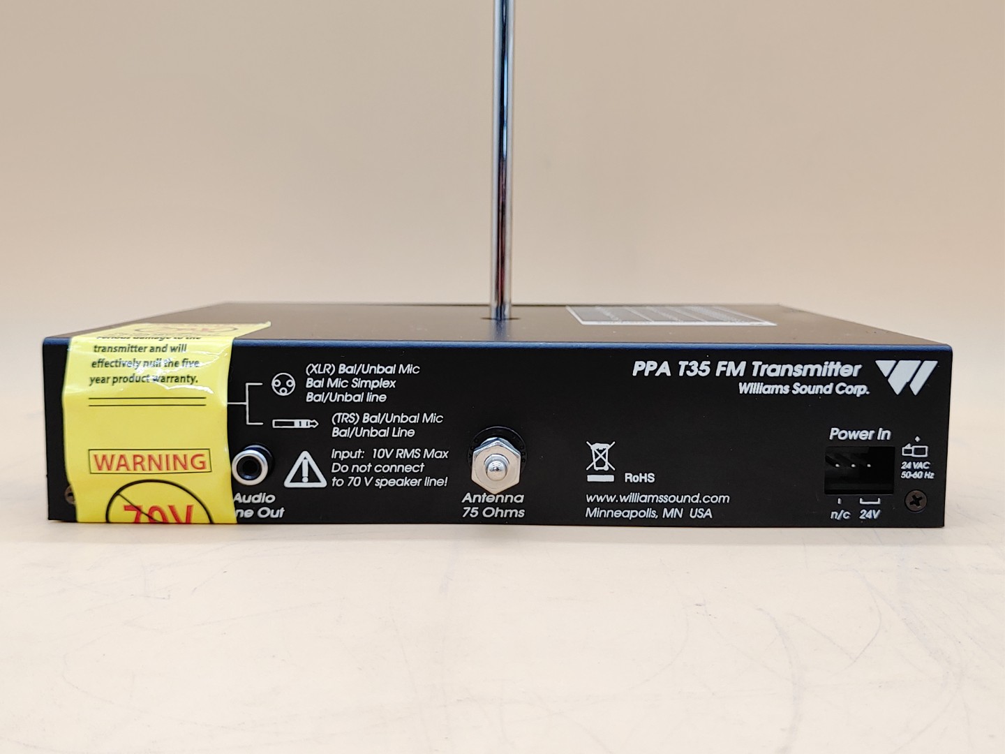 Williams Sound PPA T35 Personal PA Transmitter w/ OEM Power Adapter + Antenna - Image 9