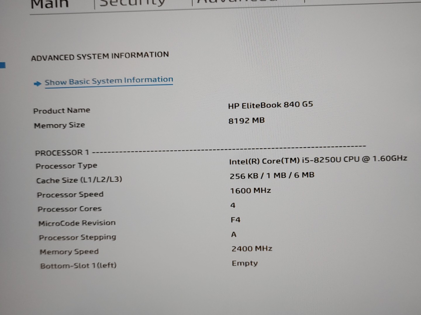 HP EliteBook 840 G5 14" Intel i5-8250U 8GB *NO SSD/NO OS/NO AC* **READ** - Image 11