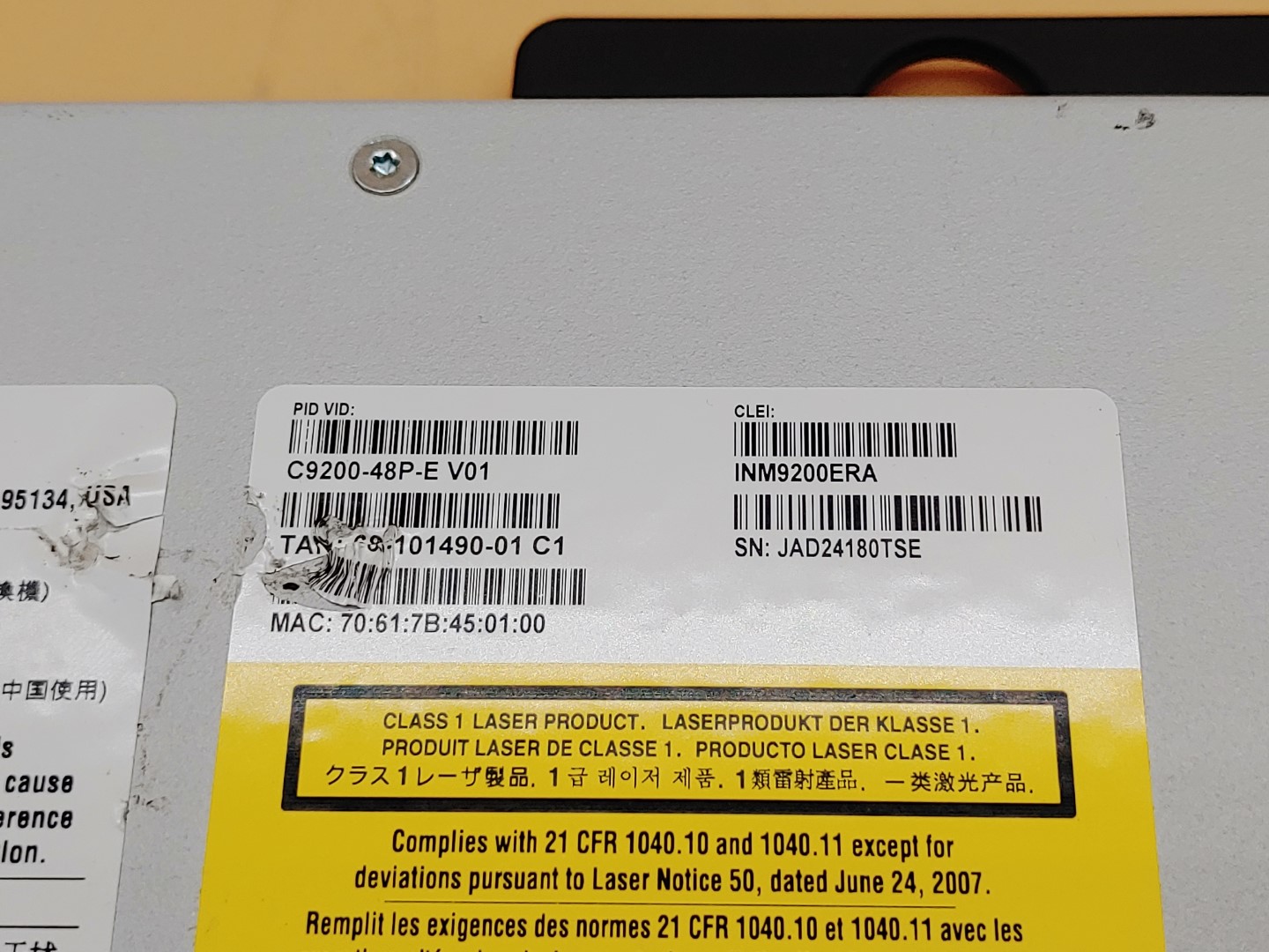 Cisco Catalyst 9200 48-Port PoE+ Network Switch // C9200-48P-E V01 - Image 5