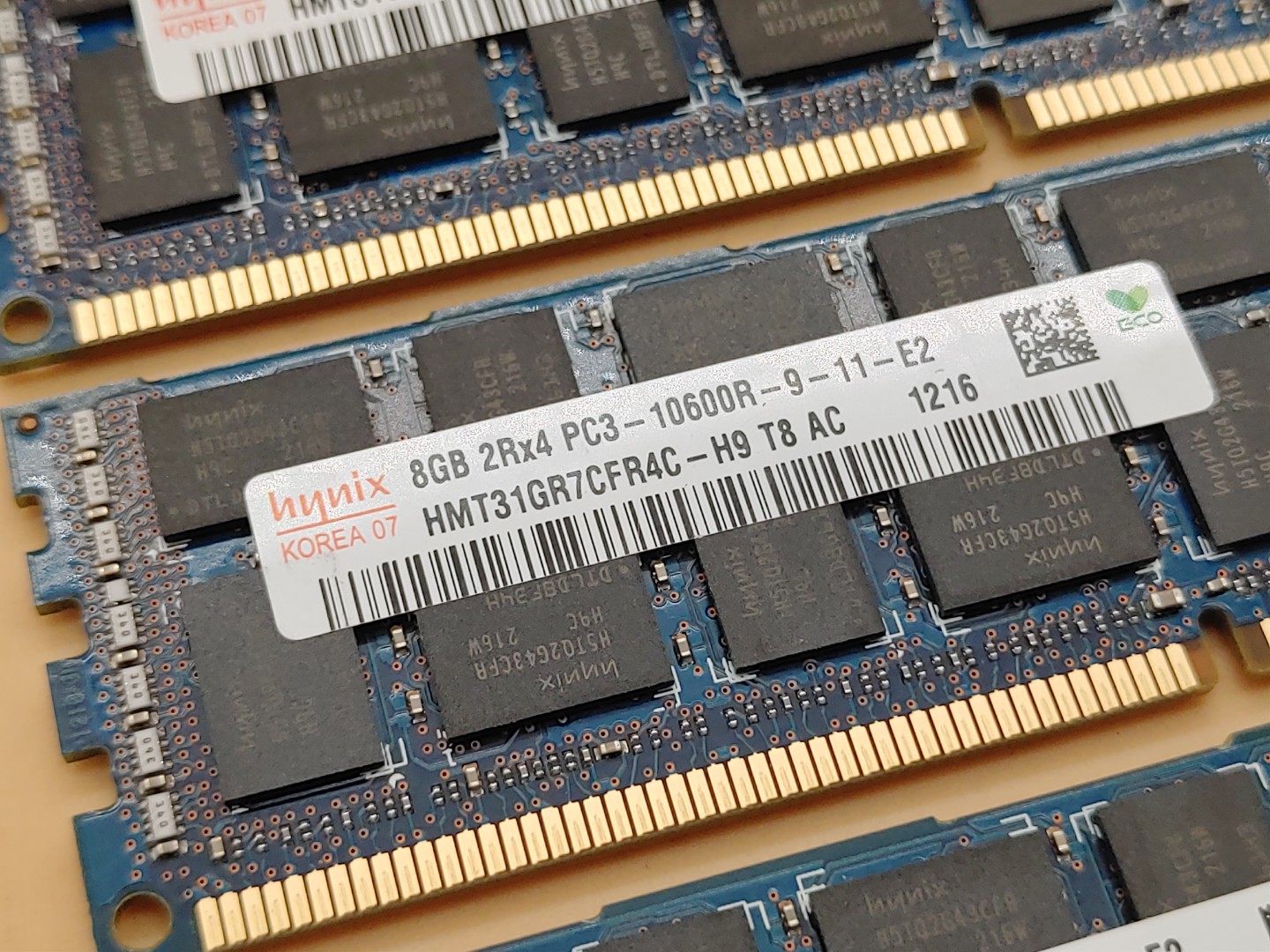 SK Hynix 8GB 2Rx4 PC3-10600R DDR3 HMT31GR7CFR4C-H9 ECC Server Ram - LOT of (28) - Image 2