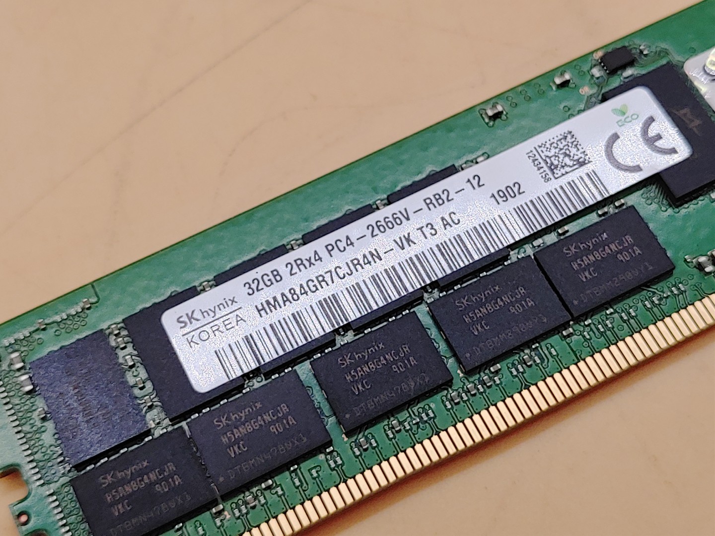 SK Hynix 32GB 2Rx4 PC4-2666V HMA84GR7CJR4N-VK DDR4 RDIMM Ram ECC Server Memory - Image 2