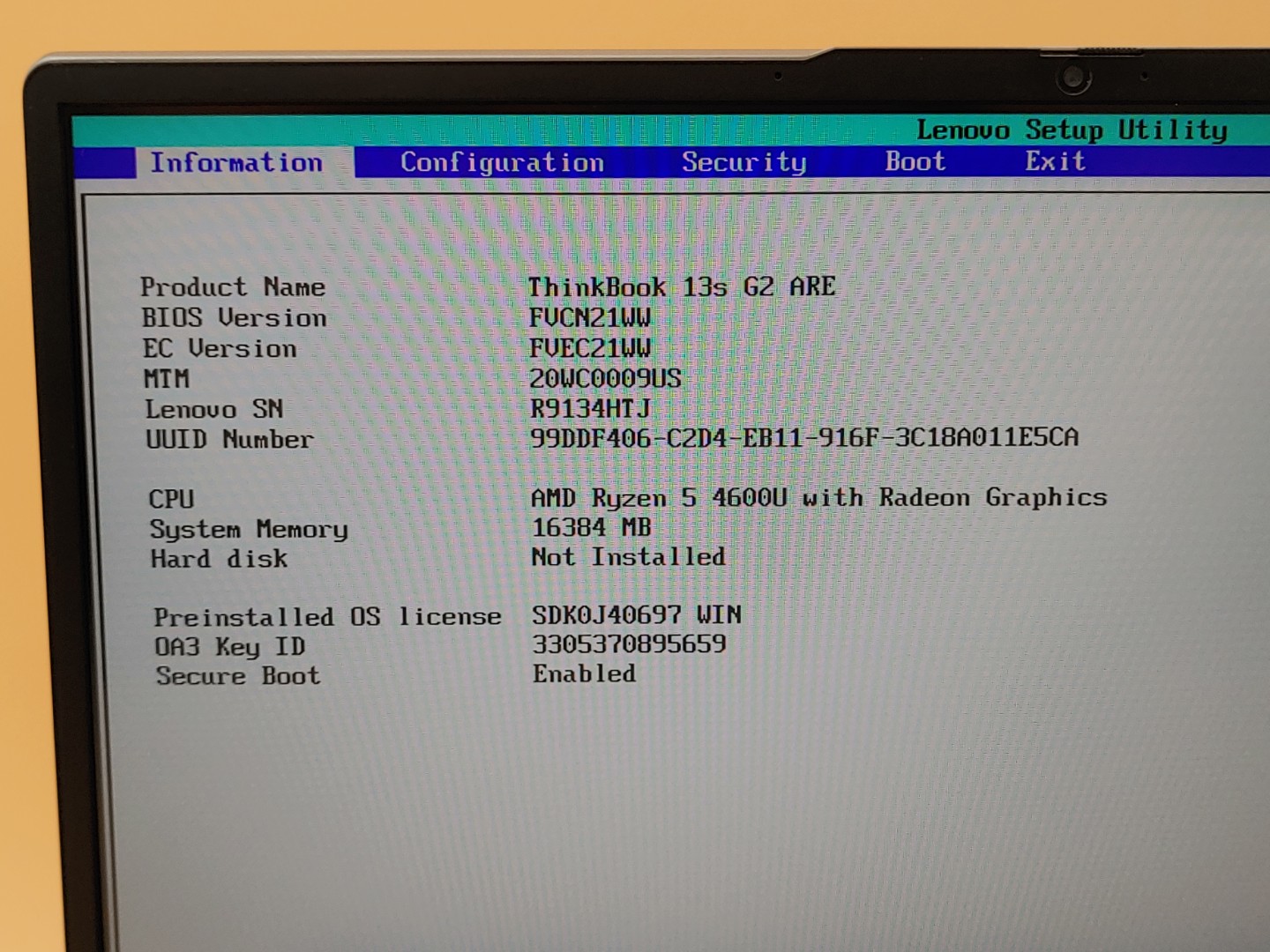 Lenovo ThinkBook 13s G2 ARE 13.3" AMD Ryzen 5 4600U 16GB *NO SSD/OS/AC* *READ* - Image 11