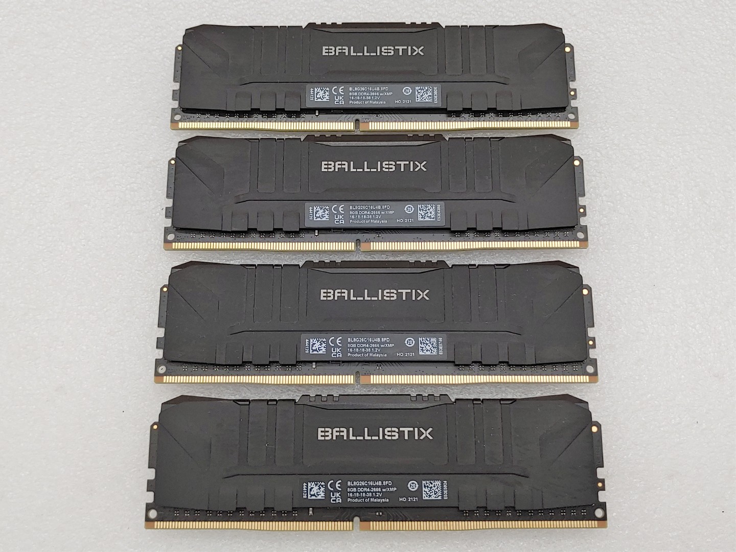 Crucial Ballistix 32GB (4x8GB) RAM DDR4 2666MHz w/ XMP UDIMM (BL8G26C16U4B.8FD) - Image 2
