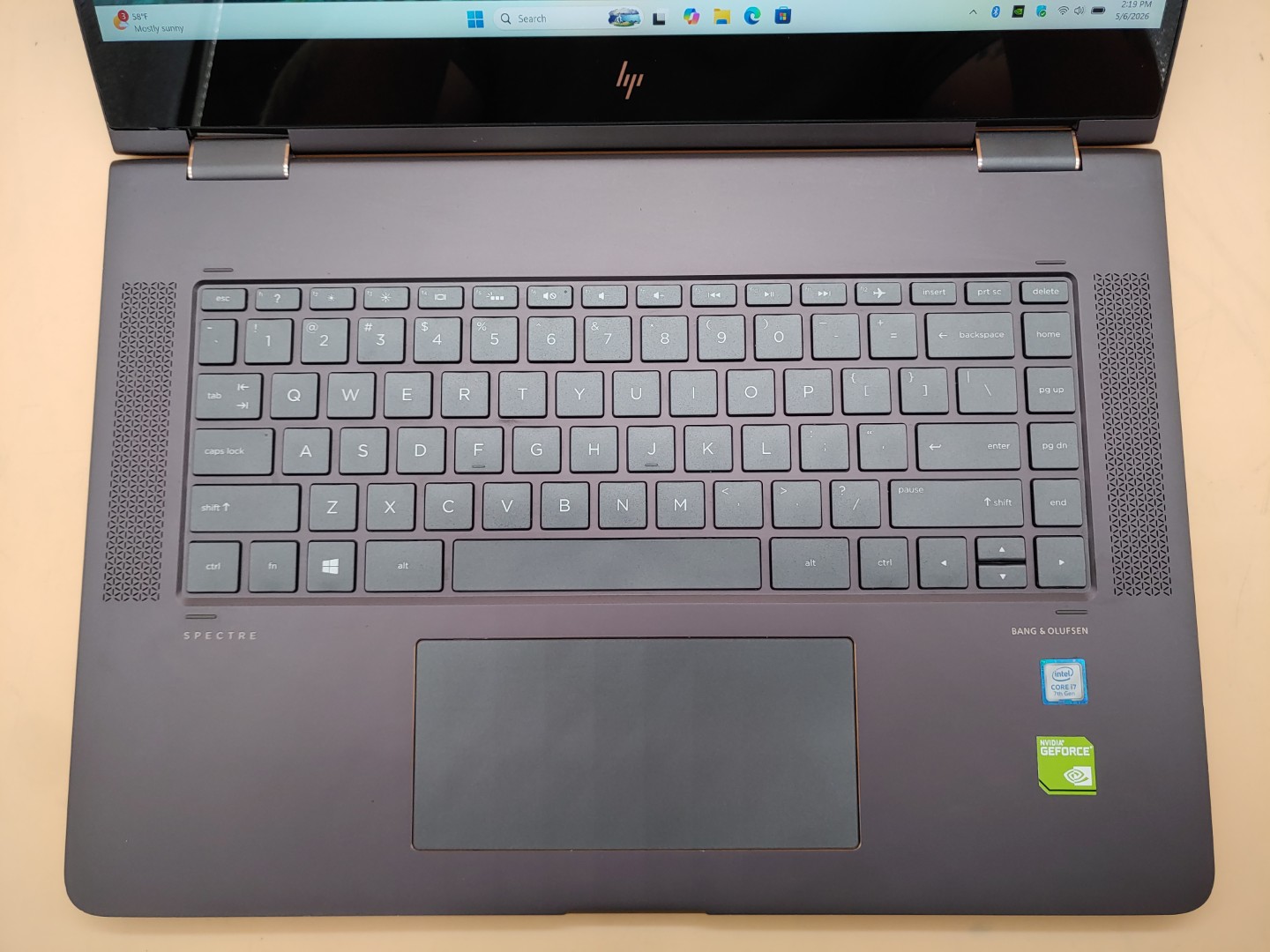 HP Spectre x360 15-bl012dx 15.6" Intel i7-7500U 16GB 512GB 940MX *NO A/C* *READ* - Image 4