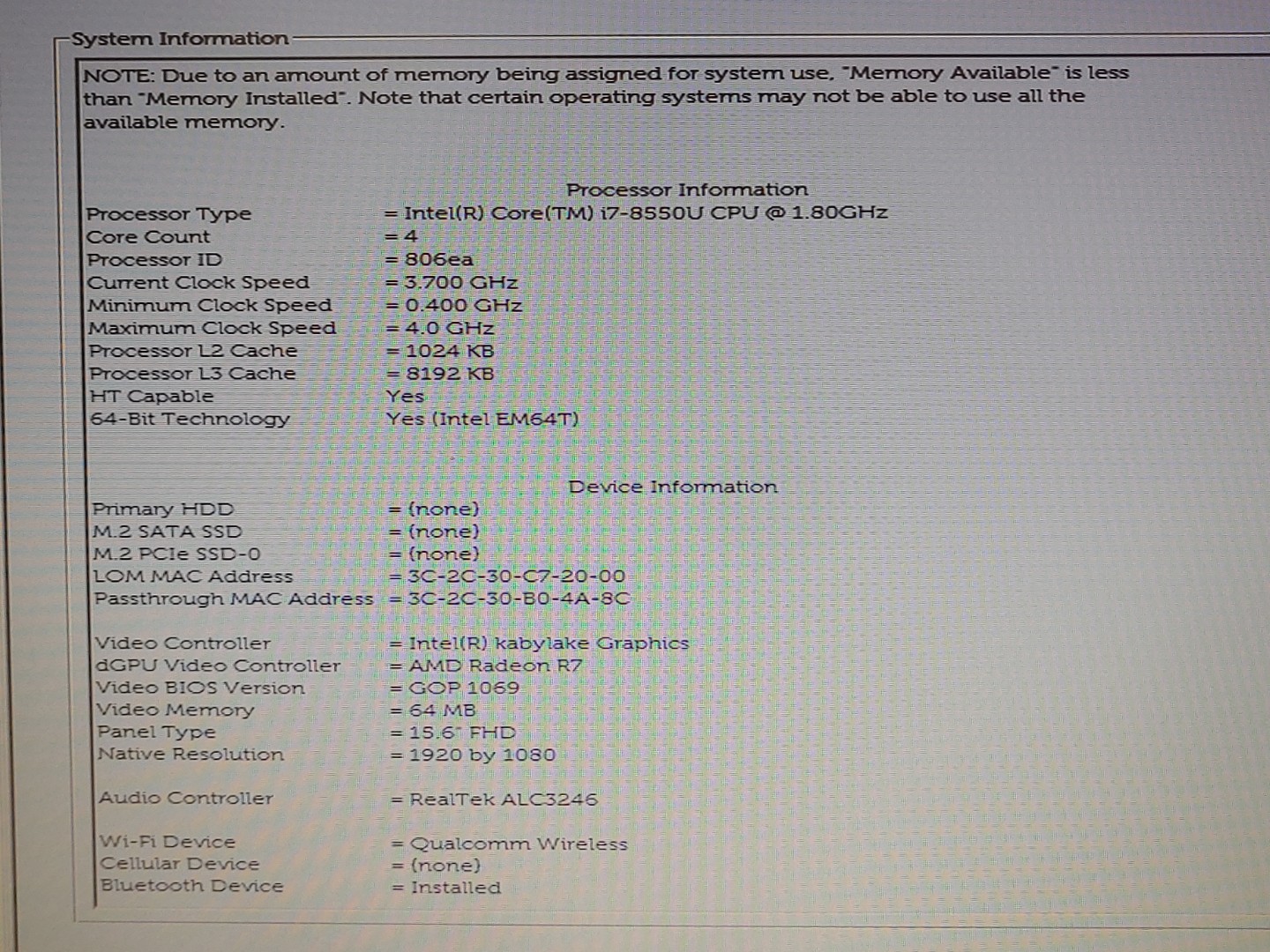 Dell Latitude 3590 15.6" Intel i7-8550U 8GB **NO SSD/HDD/NO OS/NO AC** *READ* - Image 11