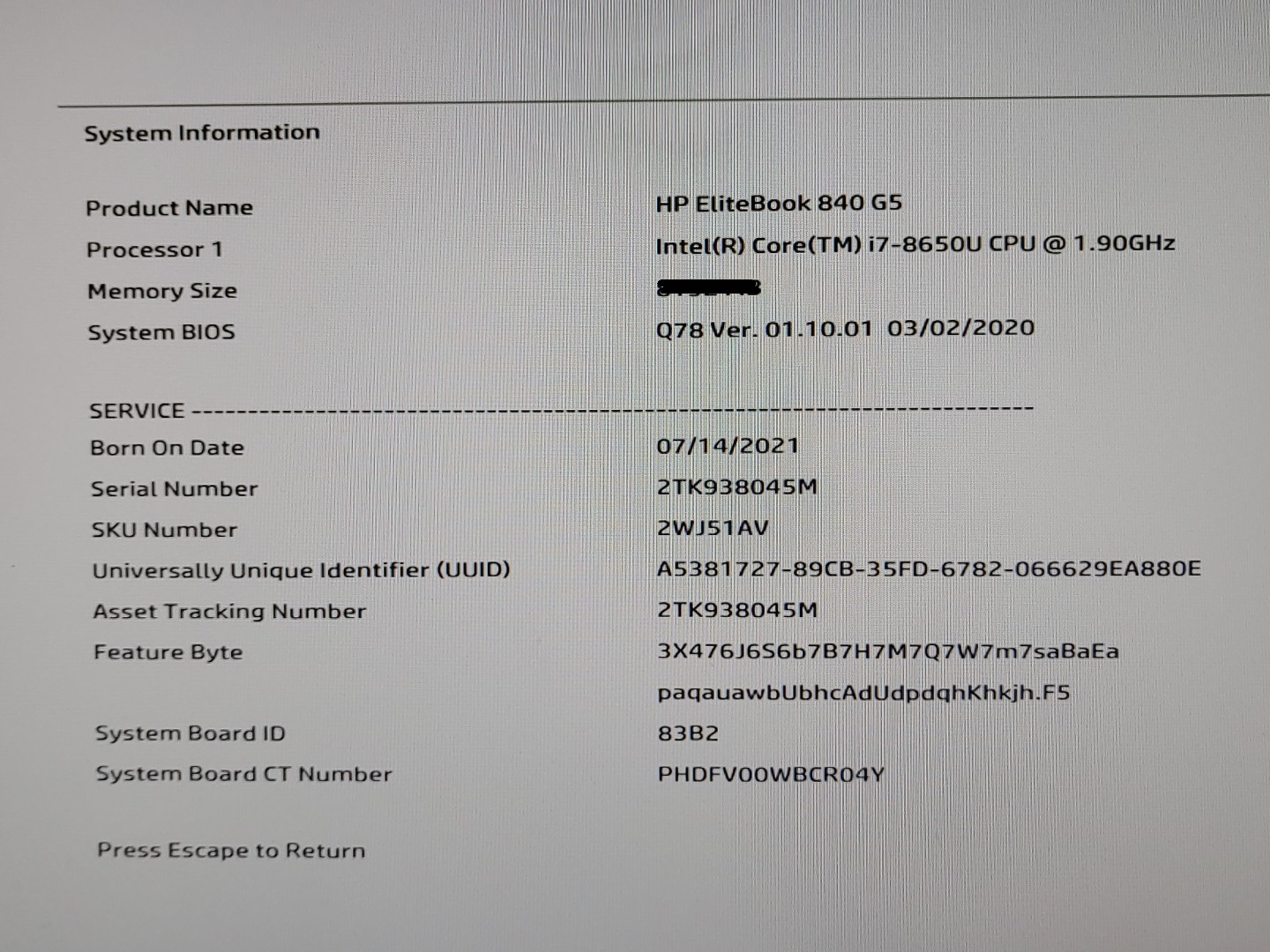 HP EliteBook 840 G5 14" Intel i7-8650U *NO SSD/ NO RAM/ NO AC* *CRACKED SCREEN* - Image 10