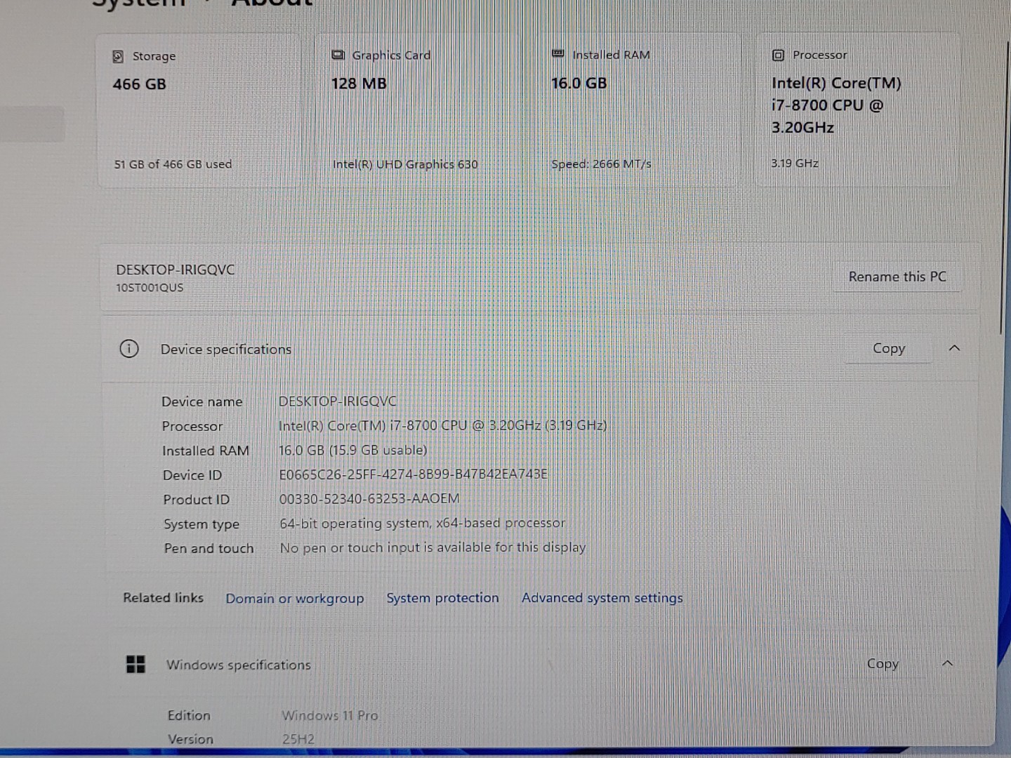 Lenovo ThinkCentre M720s SFF PC Intel i7-8700 16GB RAM 500GB SSD Windows11Pro - Image 9