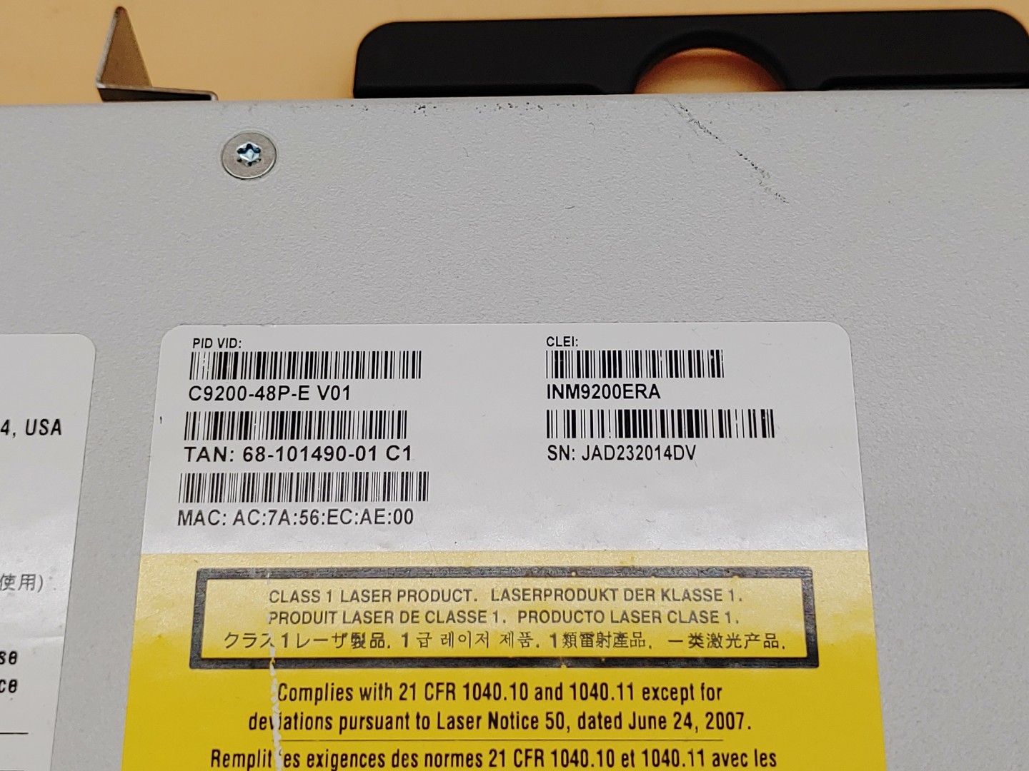 Cisco Catalyst 9200 48-Port PoE+ Network Switch w/ x1 PSU (C9200-48P-E V01) - Image 5